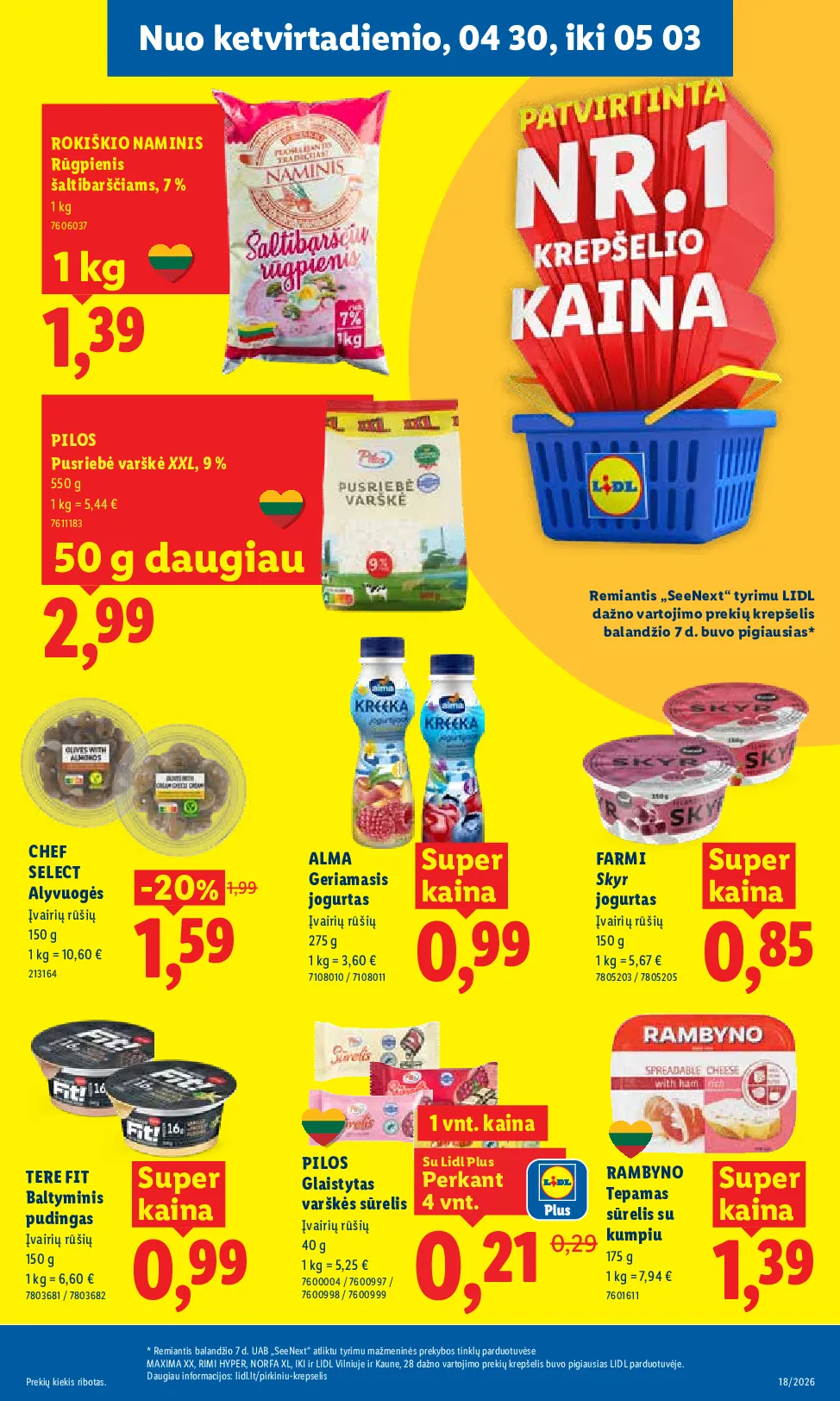 Lidl akcijos šią savaitę. Galioja nuo 2026-04-27 iki 2026-05-03 – 29 psl.