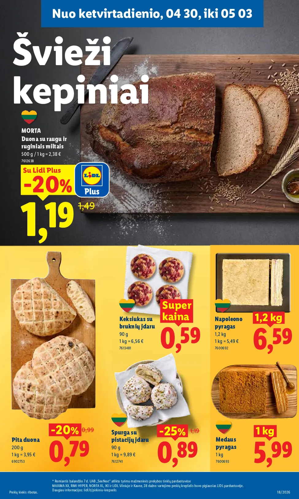 Lidl akcijos šią savaitę. Galioja nuo 2026-04-27 iki 2026-05-03 – 31 psl.
