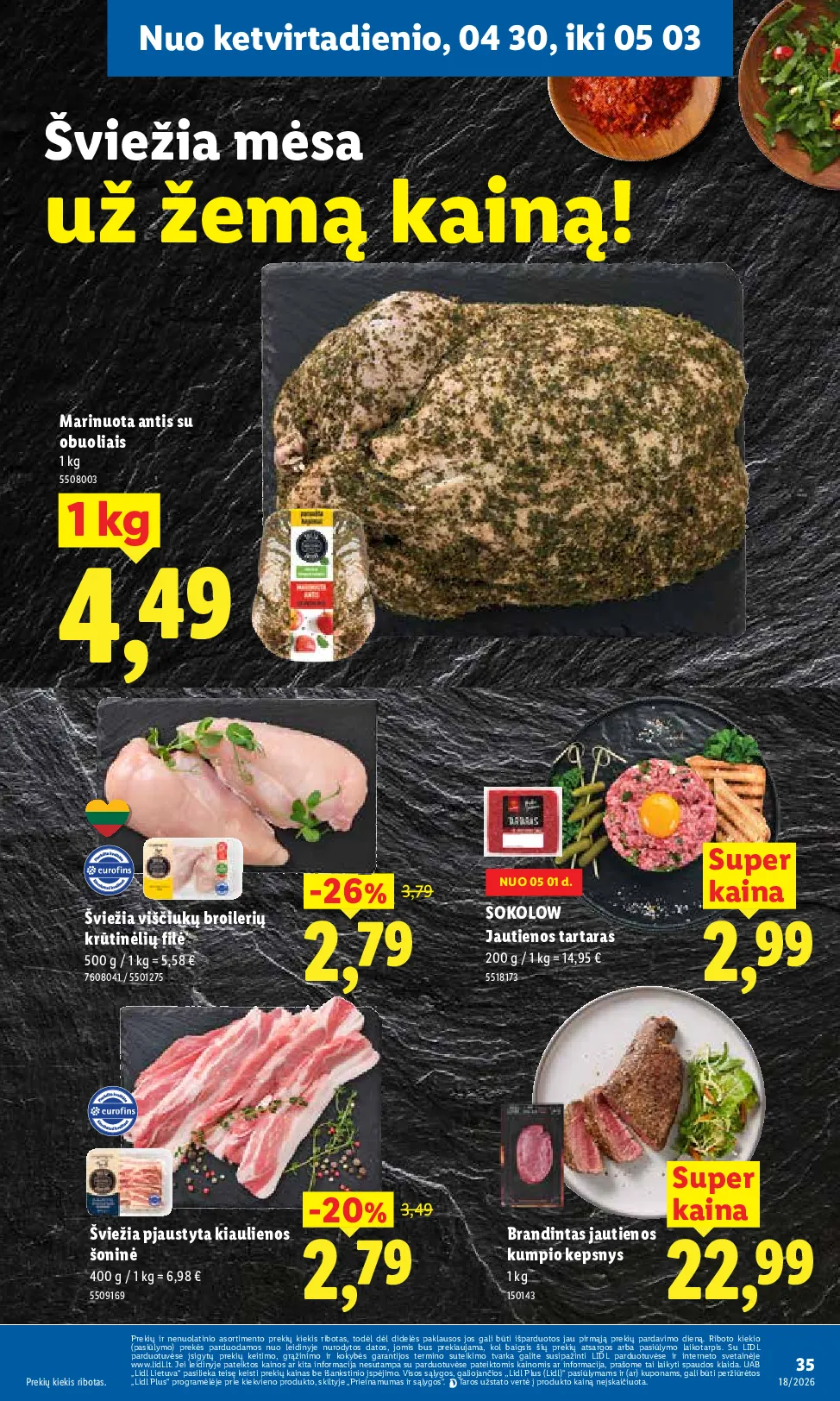 Lidl akcijos šią savaitę. Galioja nuo 2026-04-27 iki 2026-05-03 – 37 psl.