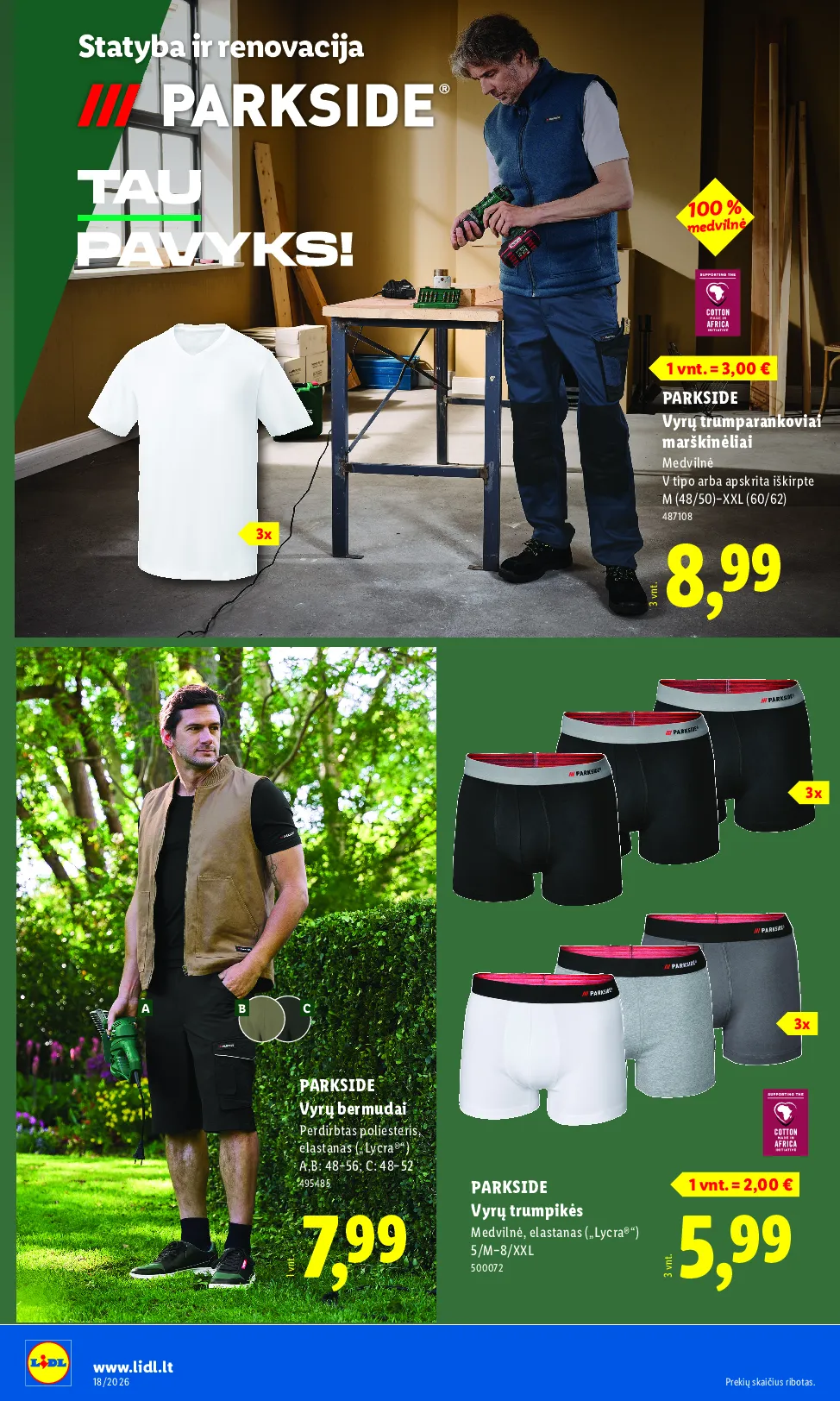 Lidl akcijos šią savaitę. Galioja nuo 2026-04-27 iki 2026-05-03 – 10 psl.