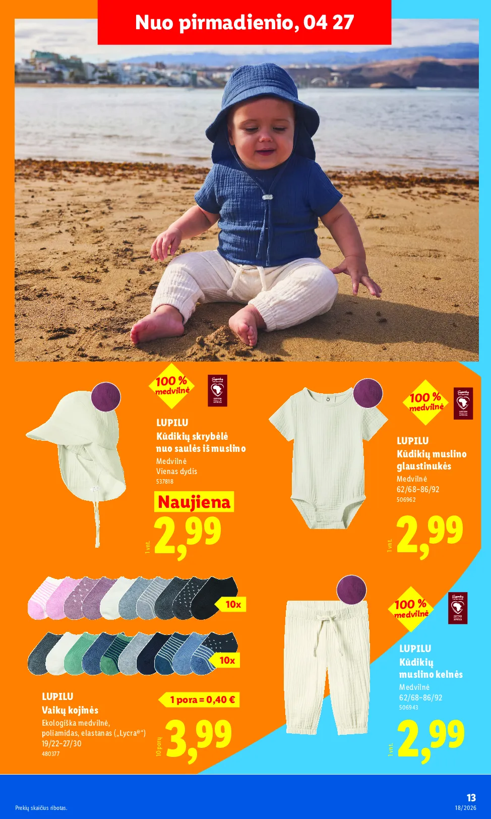 Lidl akcijos šią savaitę. Galioja nuo 2026-04-27 iki 2026-05-03 – 13 psl.