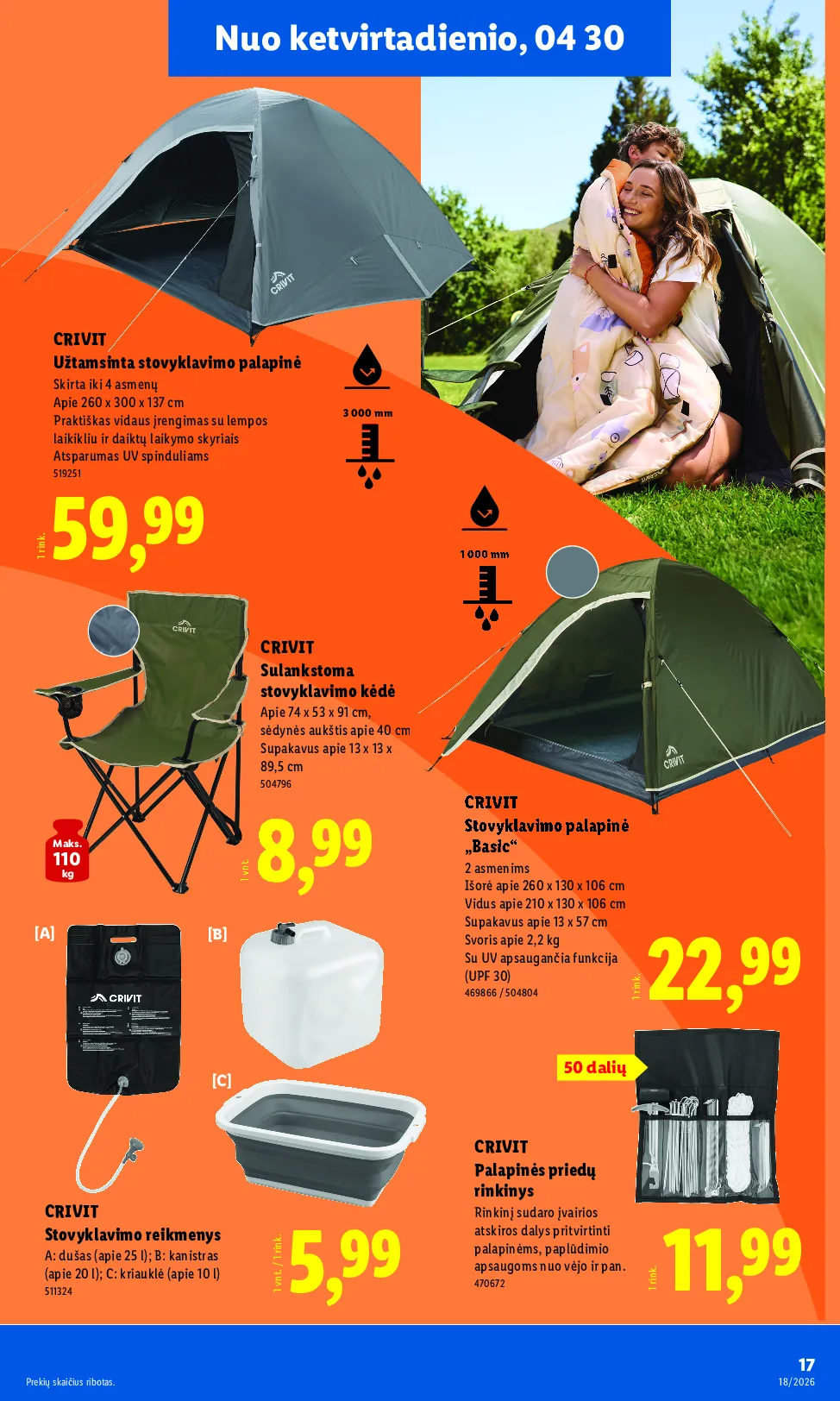 Lidl akcijos šią savaitę. Galioja nuo 2026-04-27 iki 2026-05-03 – 17 psl.