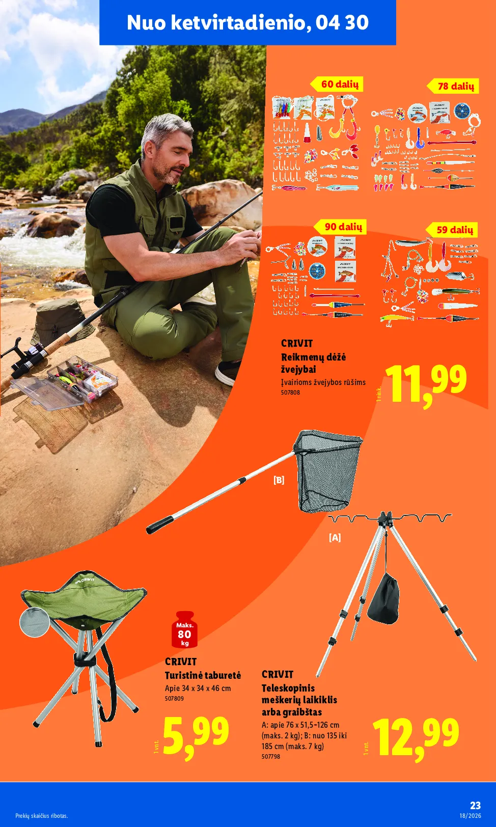 Lidl akcijos šią savaitę. Galioja nuo 2026-04-27 iki 2026-05-03 – 23 psl.