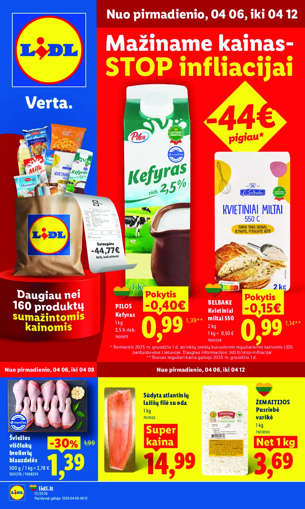 Lidl maisto prekių leidinys – 1 psl.