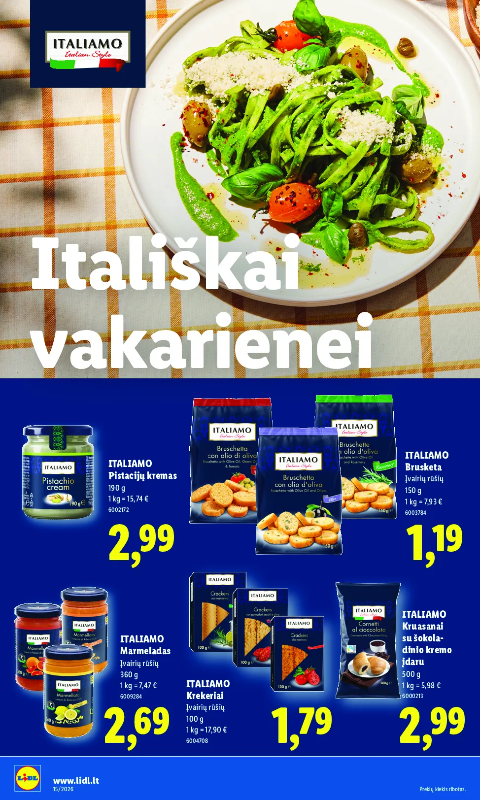 Lidl akcijos šią savaitę. Galioja nuo 2026-04-06 iki 2026-04-12 – 14 psl.