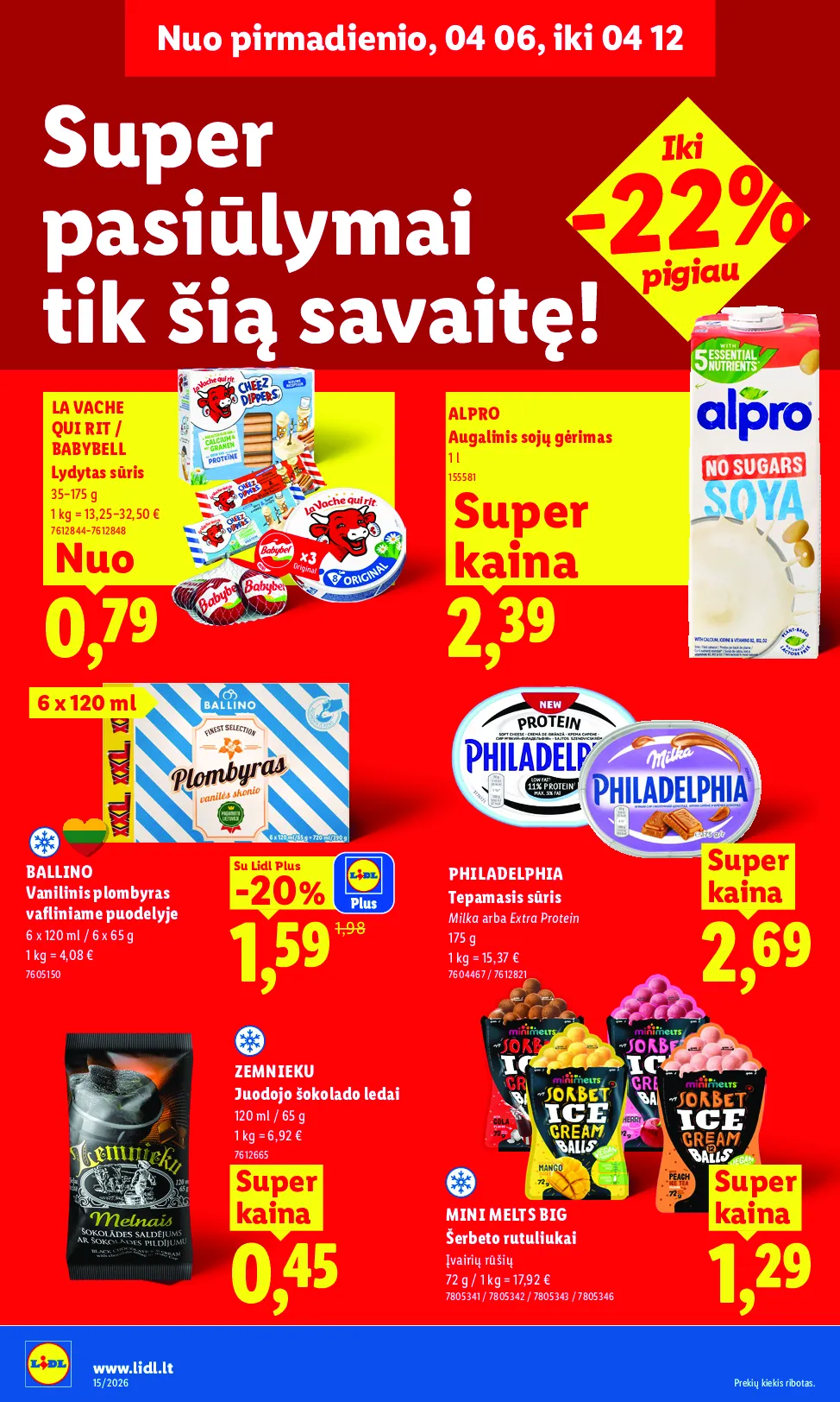 Lidl akcijos šią savaitę. Galioja nuo 2026-04-06 iki 2026-04-12 – 18 psl.