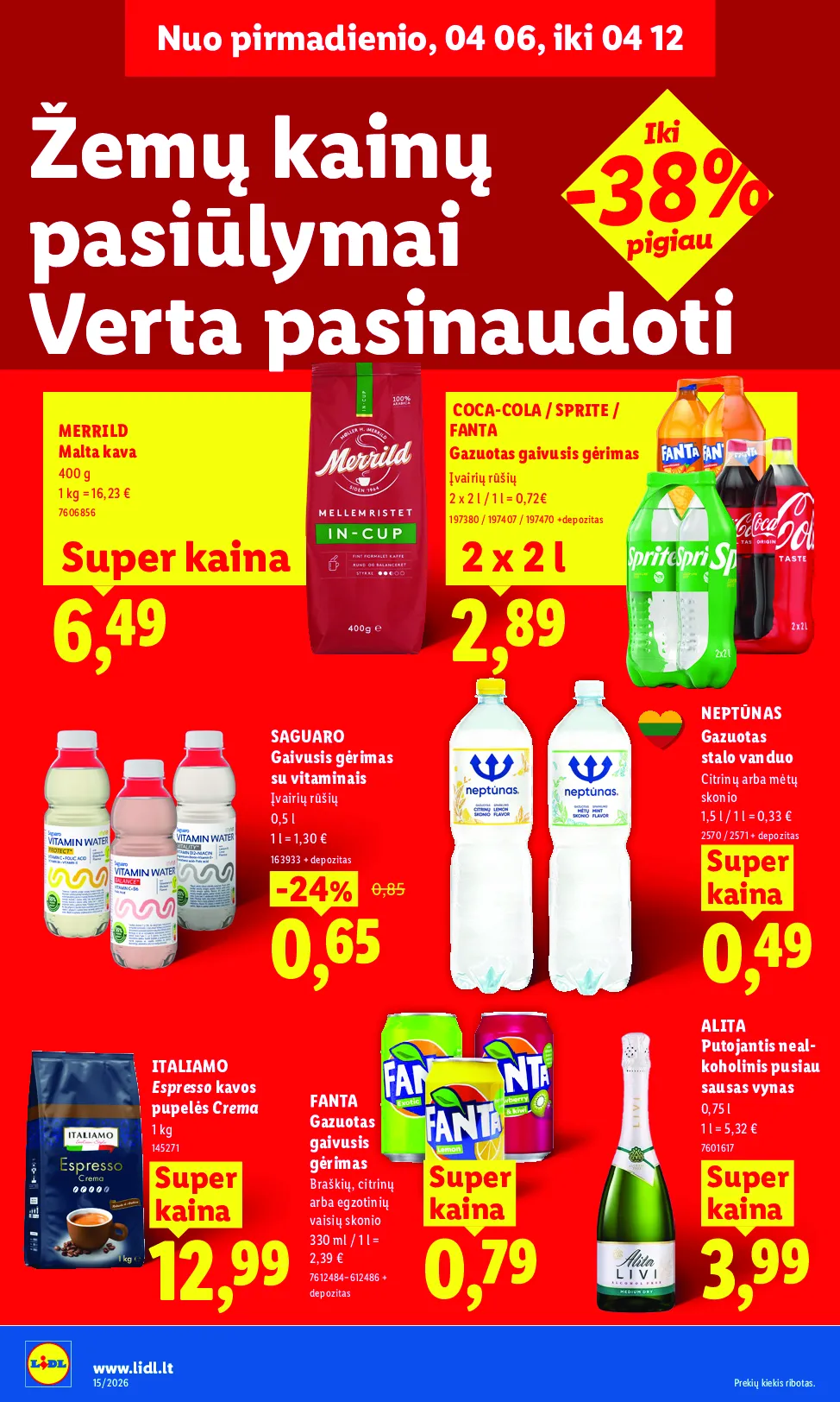 Lidl akcijos šią savaitę. Galioja nuo 2026-04-06 iki 2026-04-12 – 22 psl.