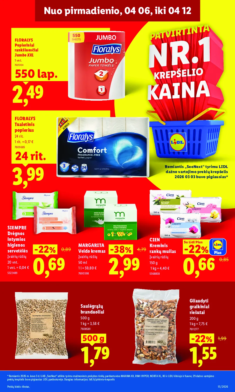 Lidl akcijos šią savaitę. Galioja nuo 2026-04-06 iki 2026-04-12 – 23 psl.