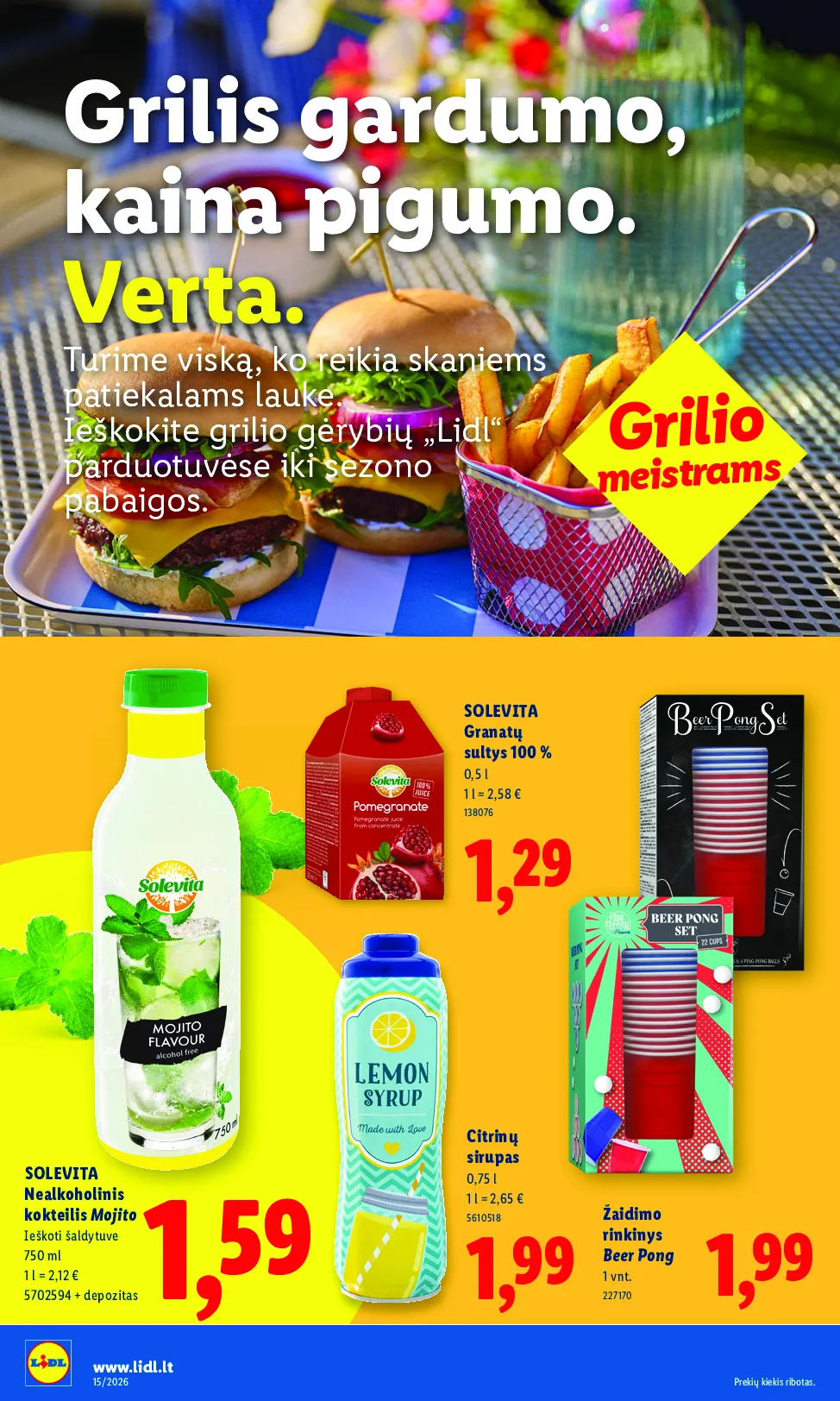 Lidl akcijos šią savaitę. Galioja nuo 2026-04-06 iki 2026-04-12 – 26 psl.