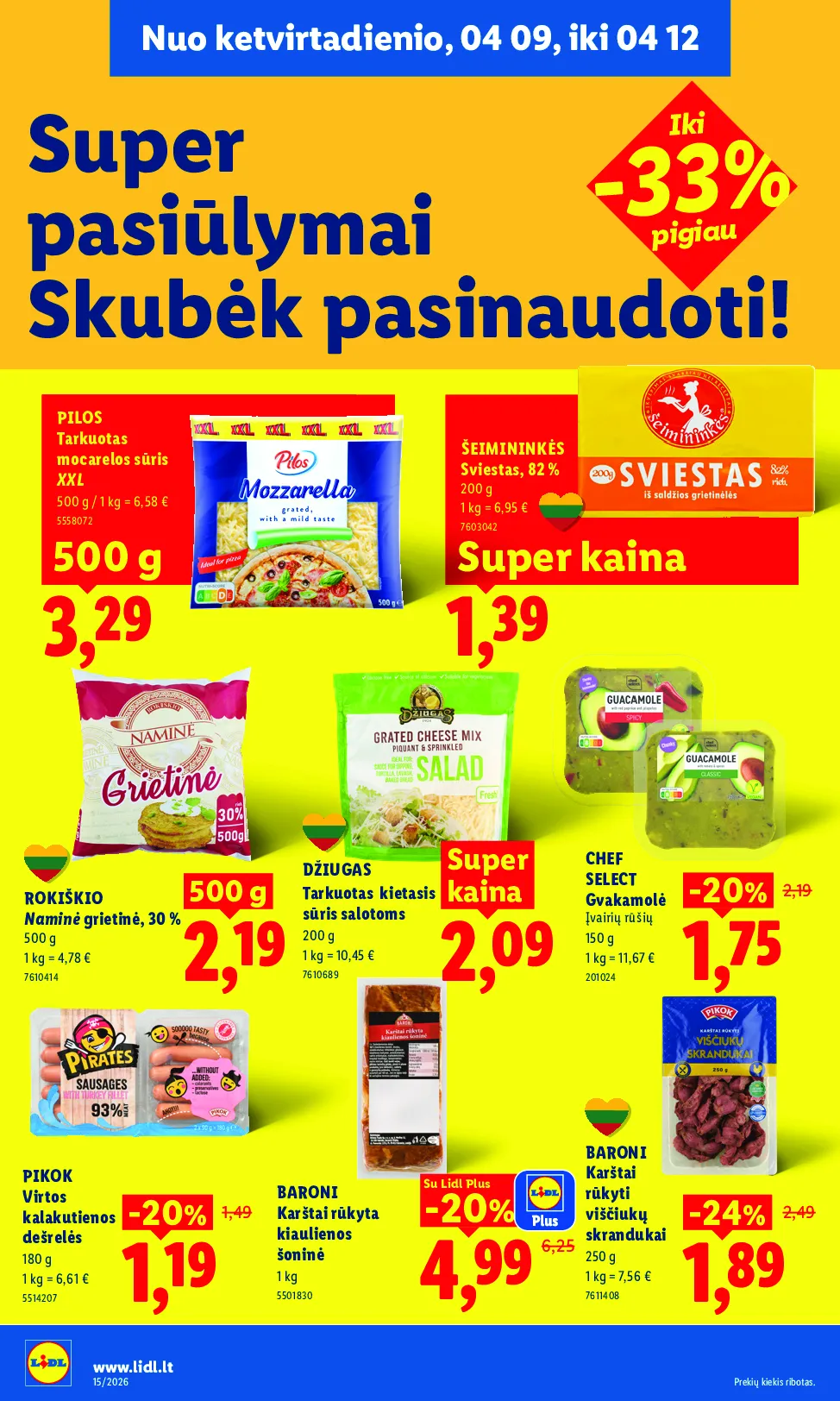 Lidl akcijos šią savaitę. Galioja nuo 2026-04-06 iki 2026-04-12 – 30 psl.