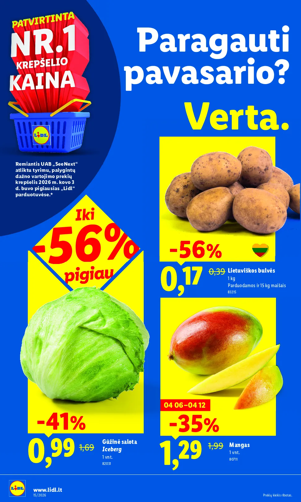 Lidl akcijos šią savaitę. Galioja nuo 2026-04-06 iki 2026-04-12 – 36 psl.