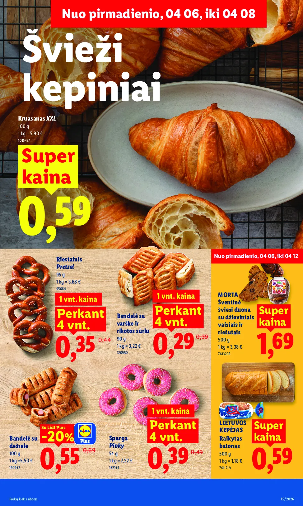 Lidl akcijos šią savaitę. Galioja nuo 2026-04-06 iki 2026-04-12 – 5 psl.