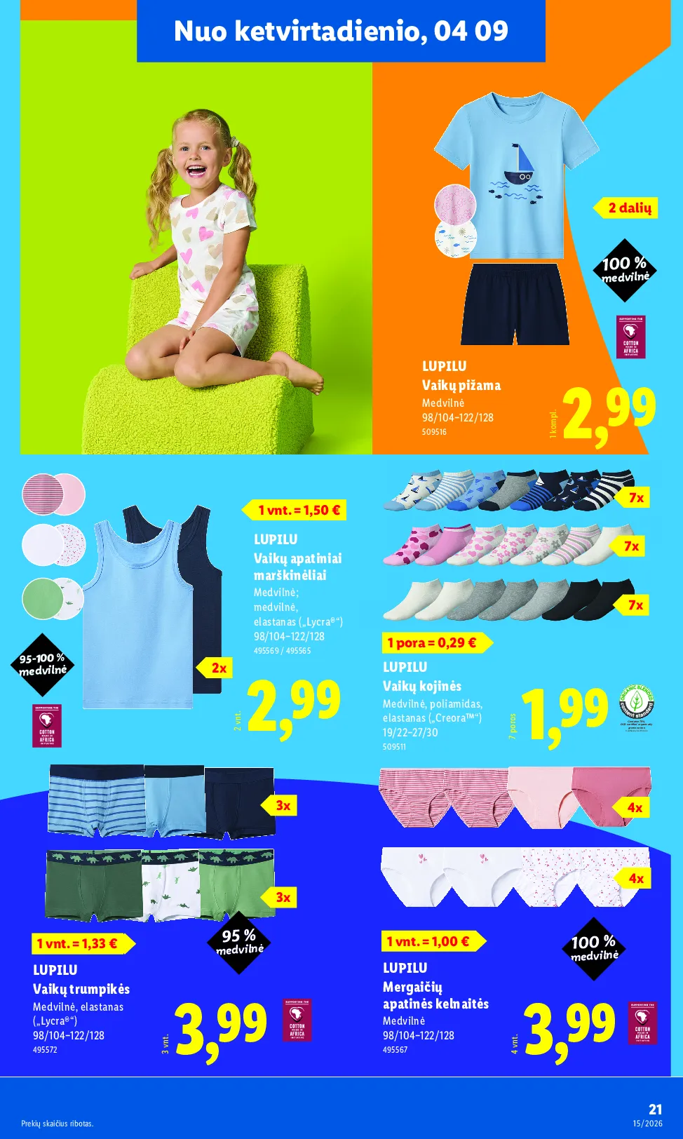 Lidl akcijos šią savaitę. Galioja nuo 2026-04-06 iki 2026-04-12 – 21 psl.