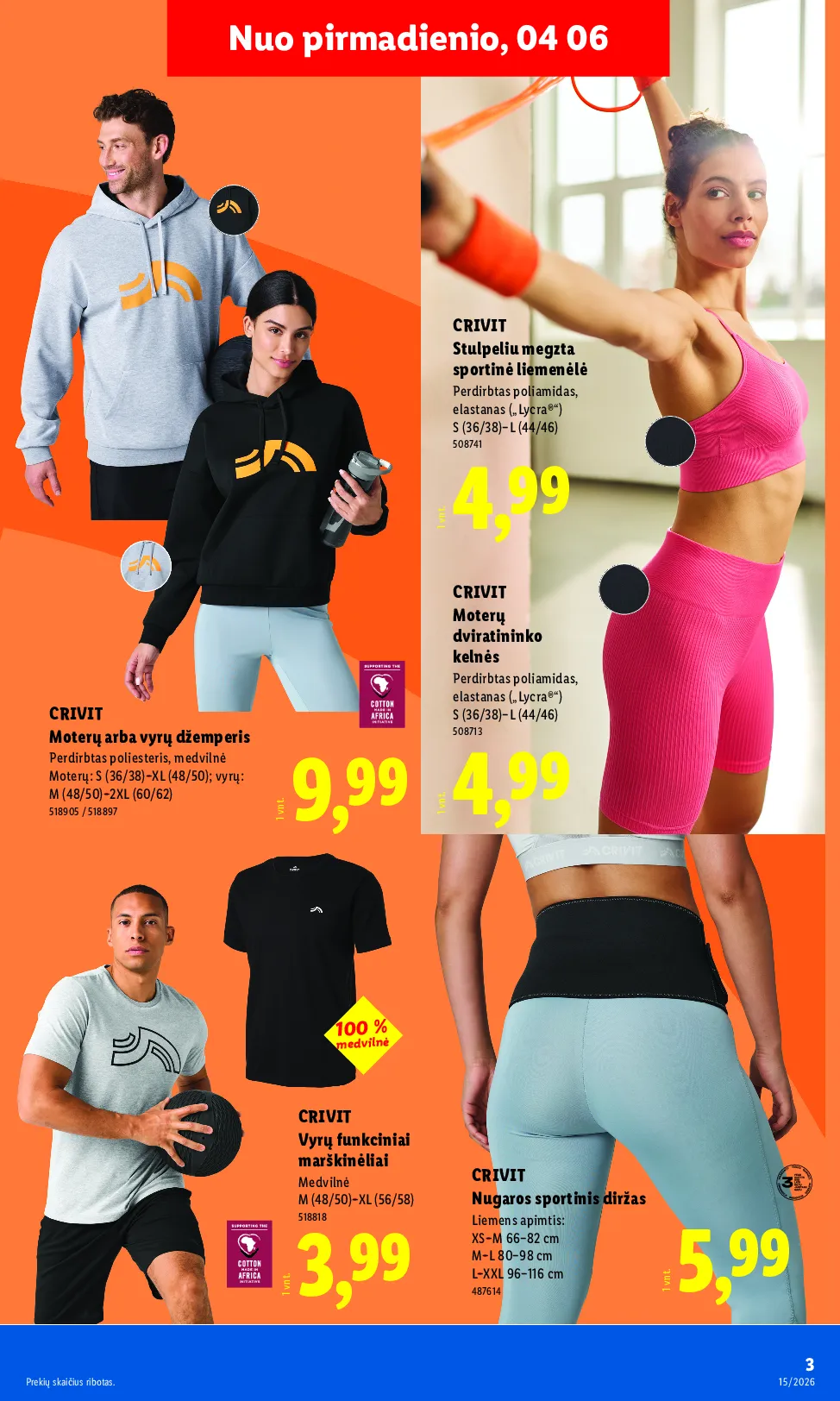 Lidl akcijos šią savaitę. Galioja nuo 2026-04-06 iki 2026-04-12 – 3 psl.