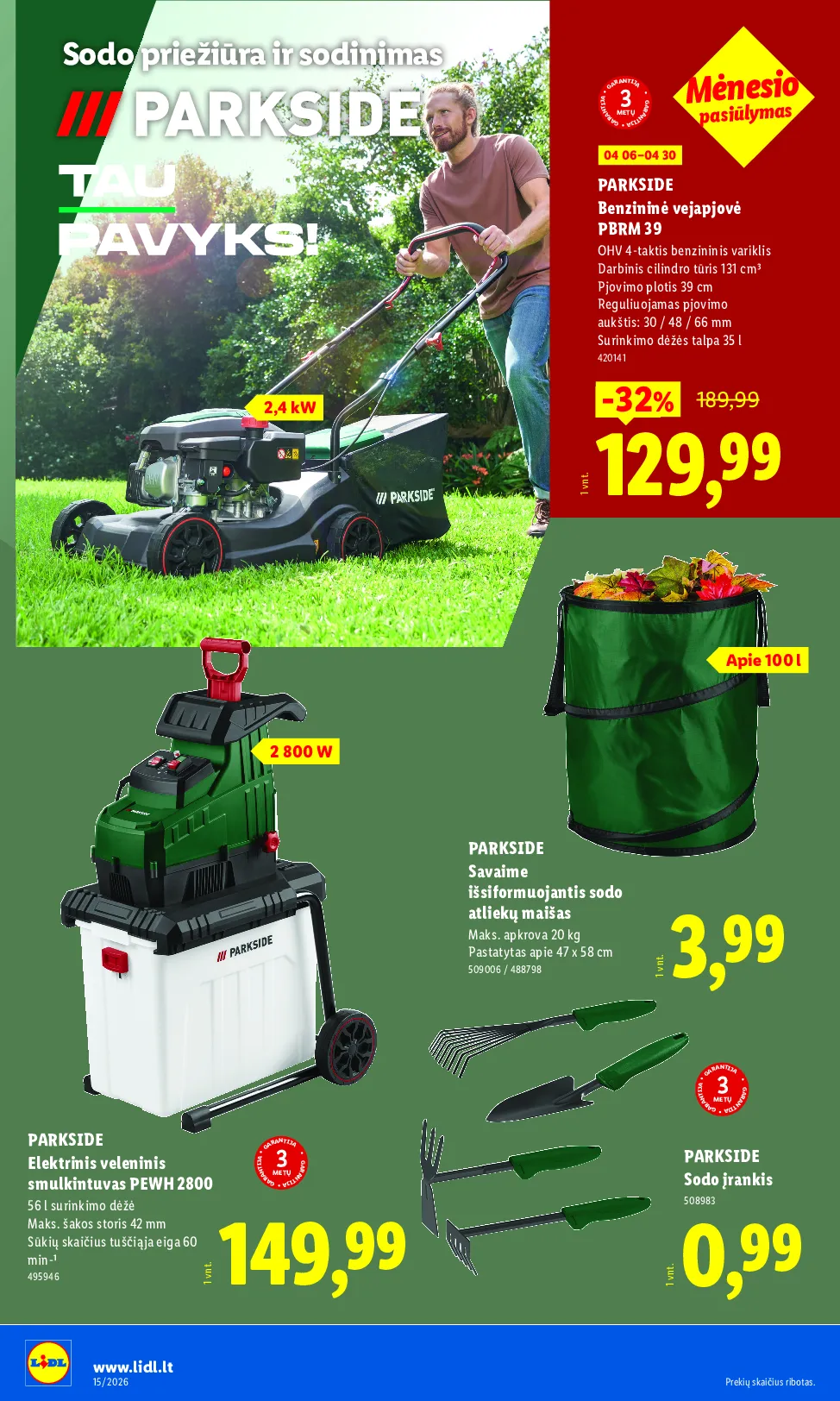 Lidl akcijos šią savaitę. Galioja nuo 2026-04-06 iki 2026-04-12 – 6 psl.