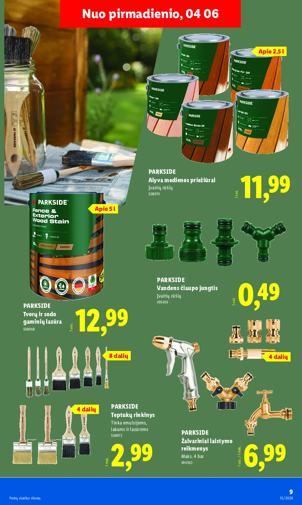 Lidl akcijos šią savaitę. Galioja nuo 2026-04-06 iki 2026-04-12 – 9 psl.