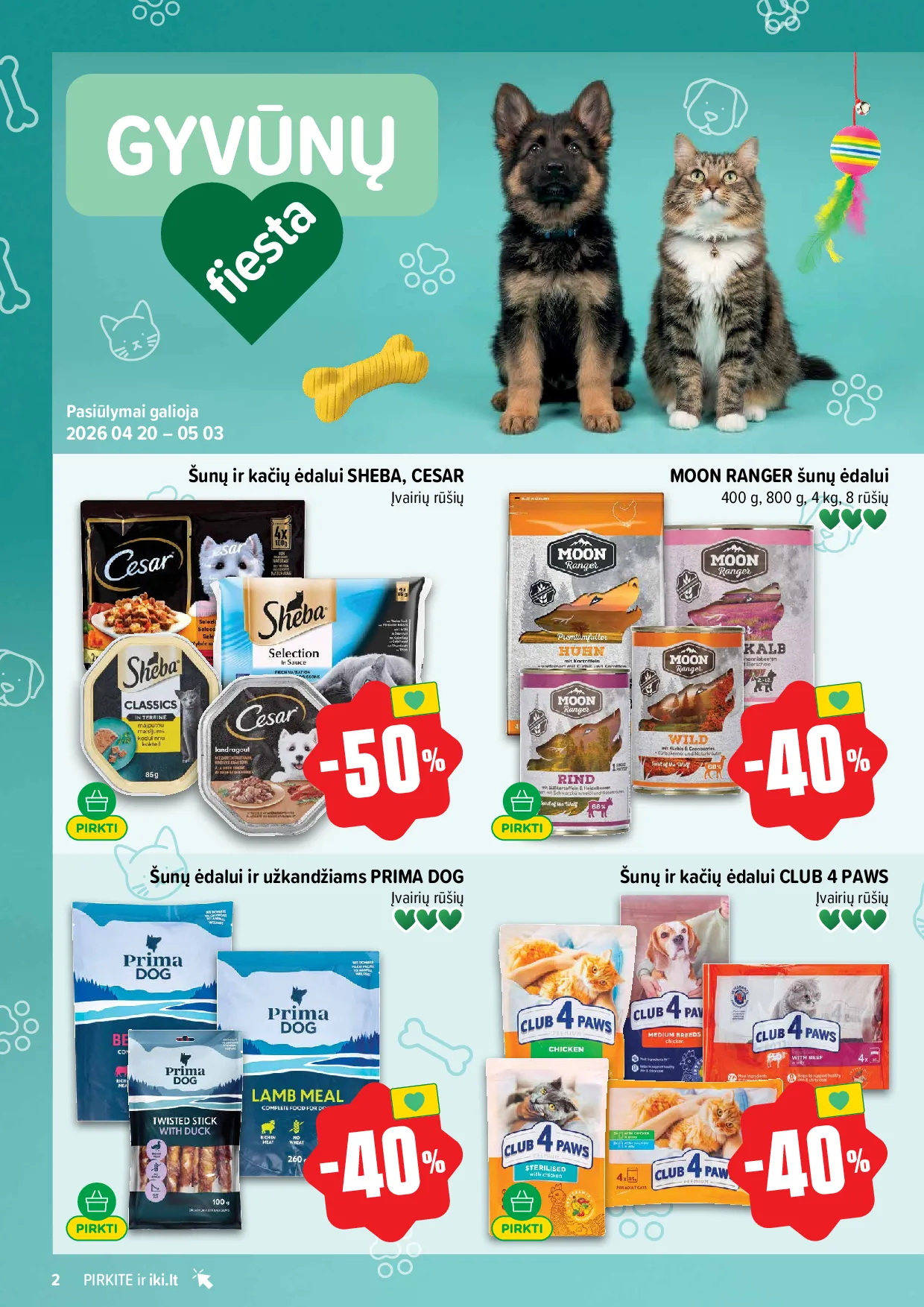 Iki gyvūnų fiesta – 2 psl.