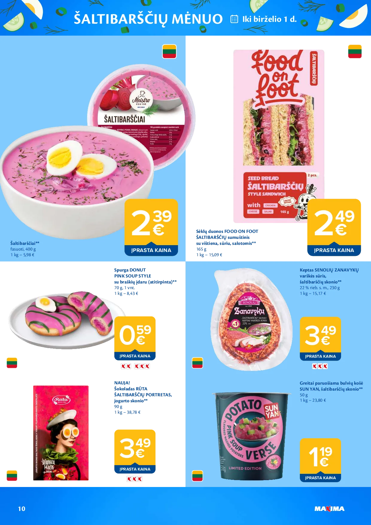 Maxima šaltibarščių mėnuo – 10 psl.