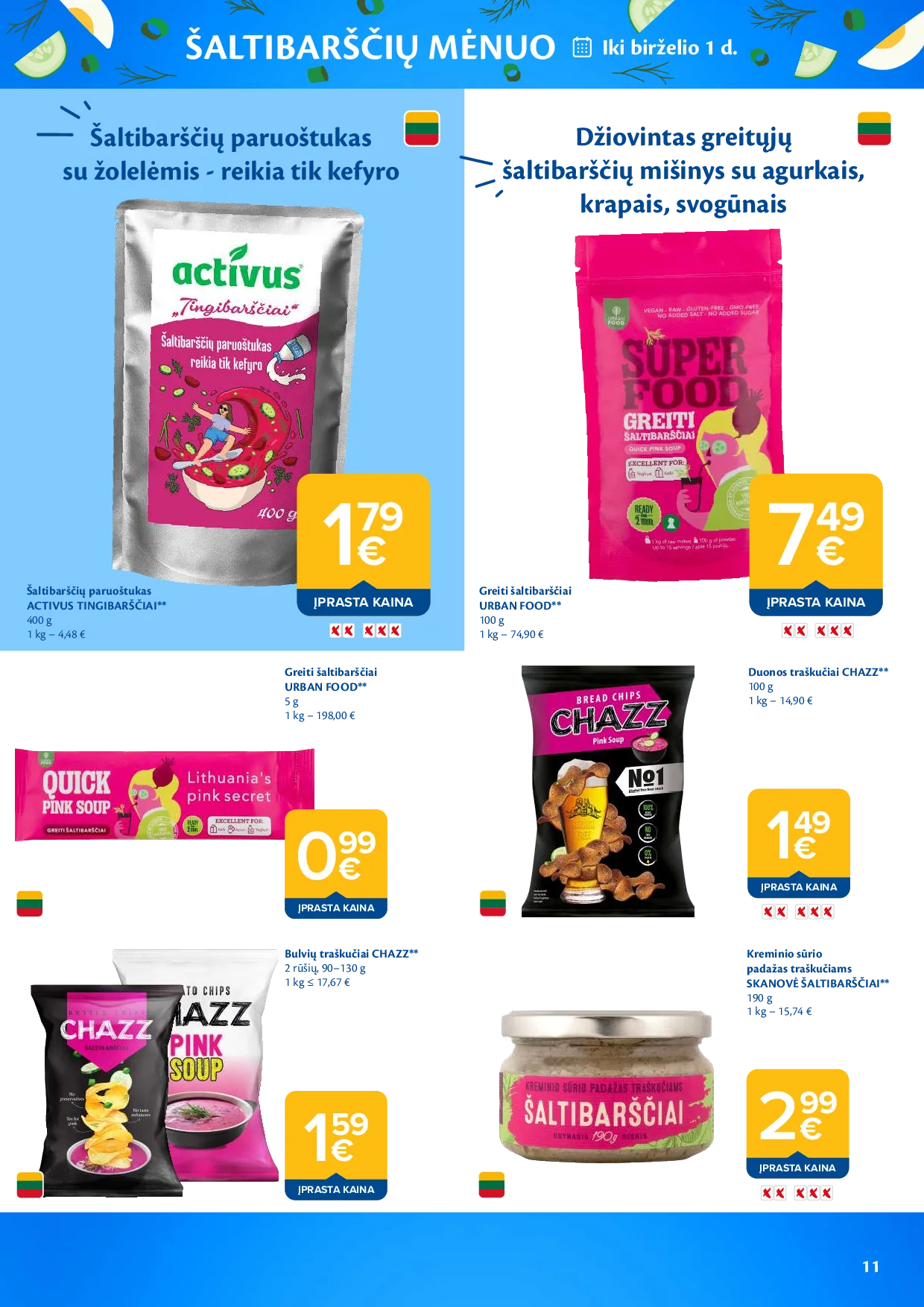 Maxima šaltibarščių mėnuo – 11 psl.