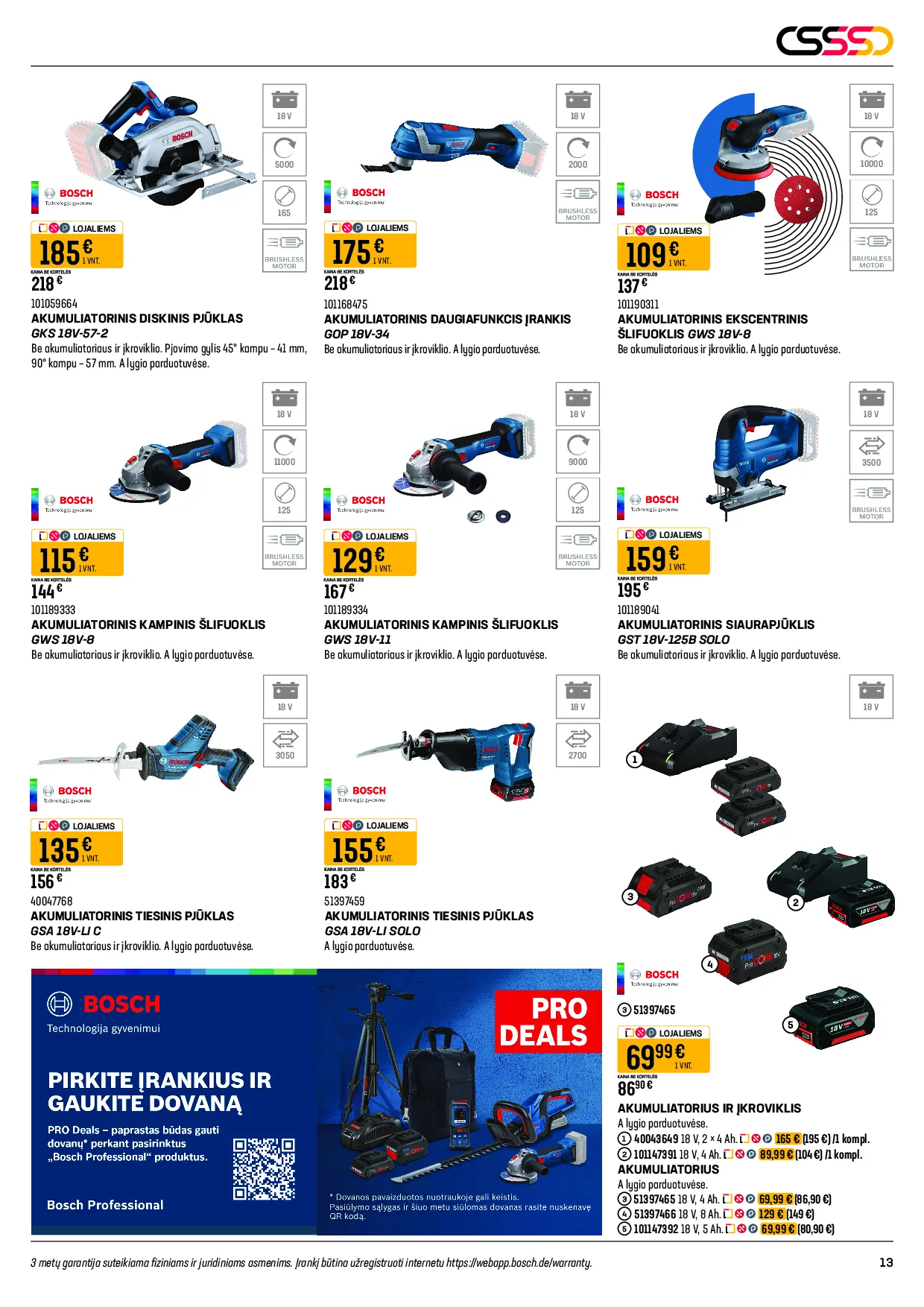 Senukai akcijos įrankiams – 13 psl.