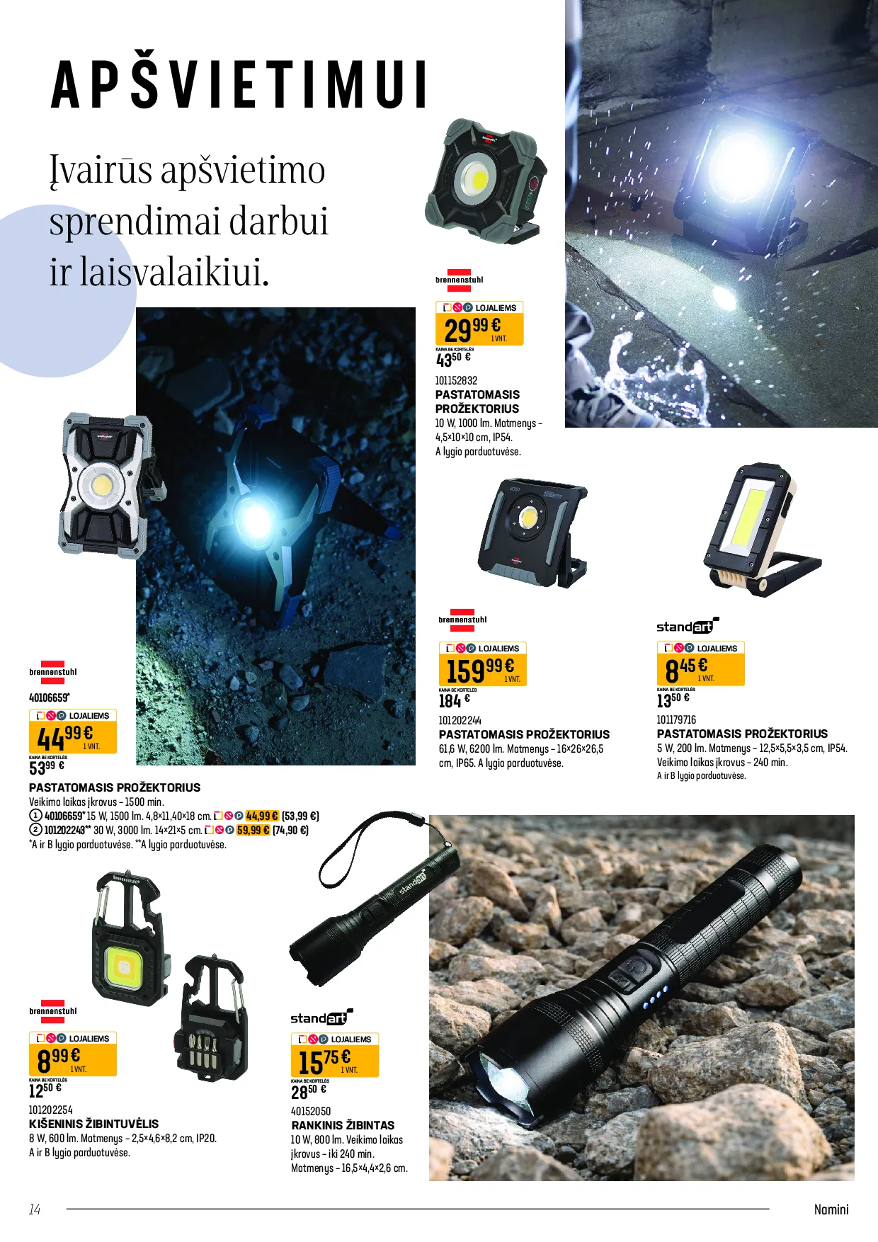 Senukai akcijos laisvalaikio prekėms – 14 psl.