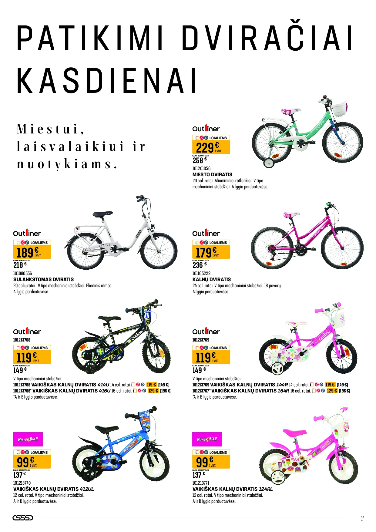 Senukai akcijos laisvalaikio prekėms – 3 psl.