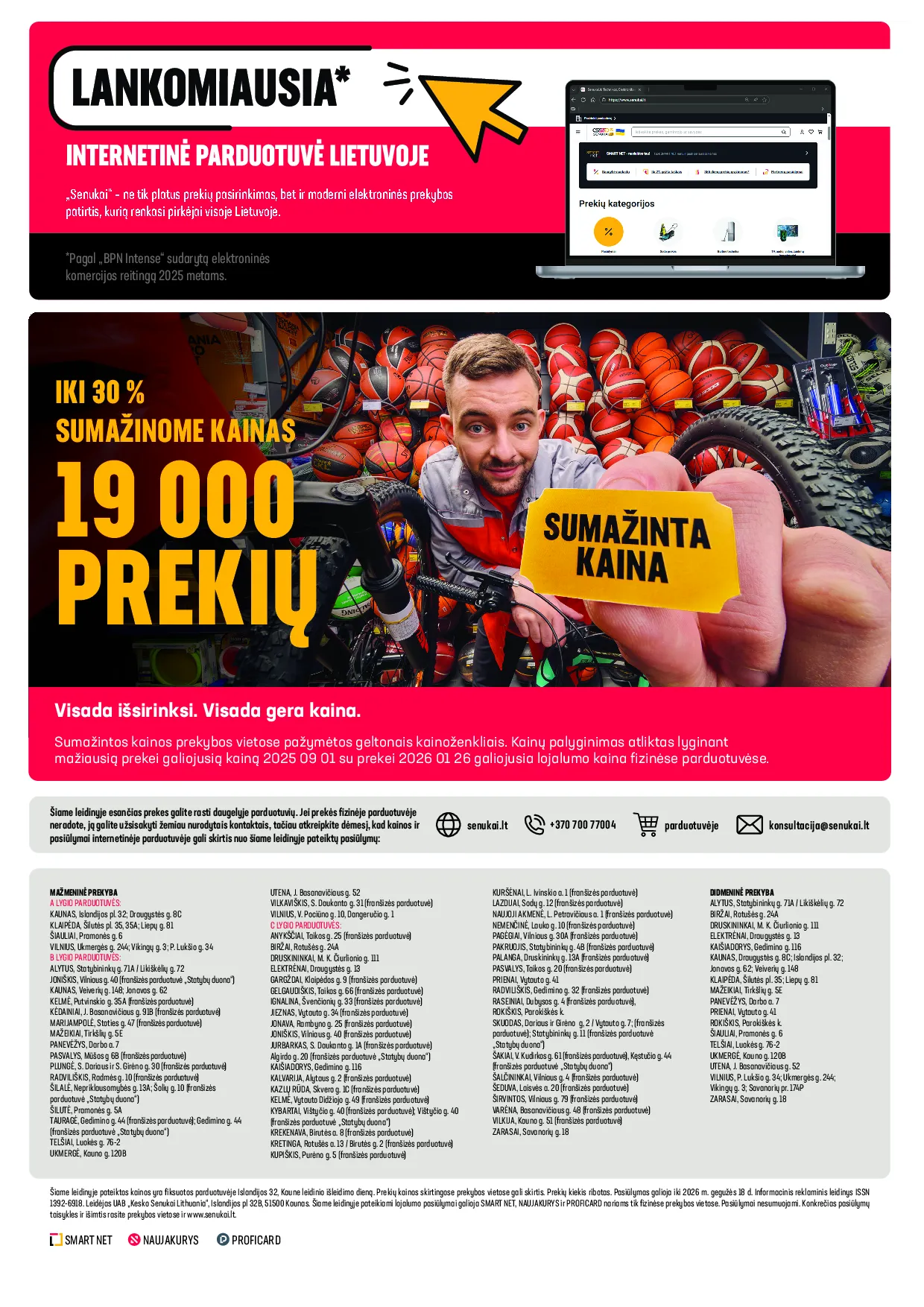 Senukai akcijos laisvalaikio prekėms – 52 psl.