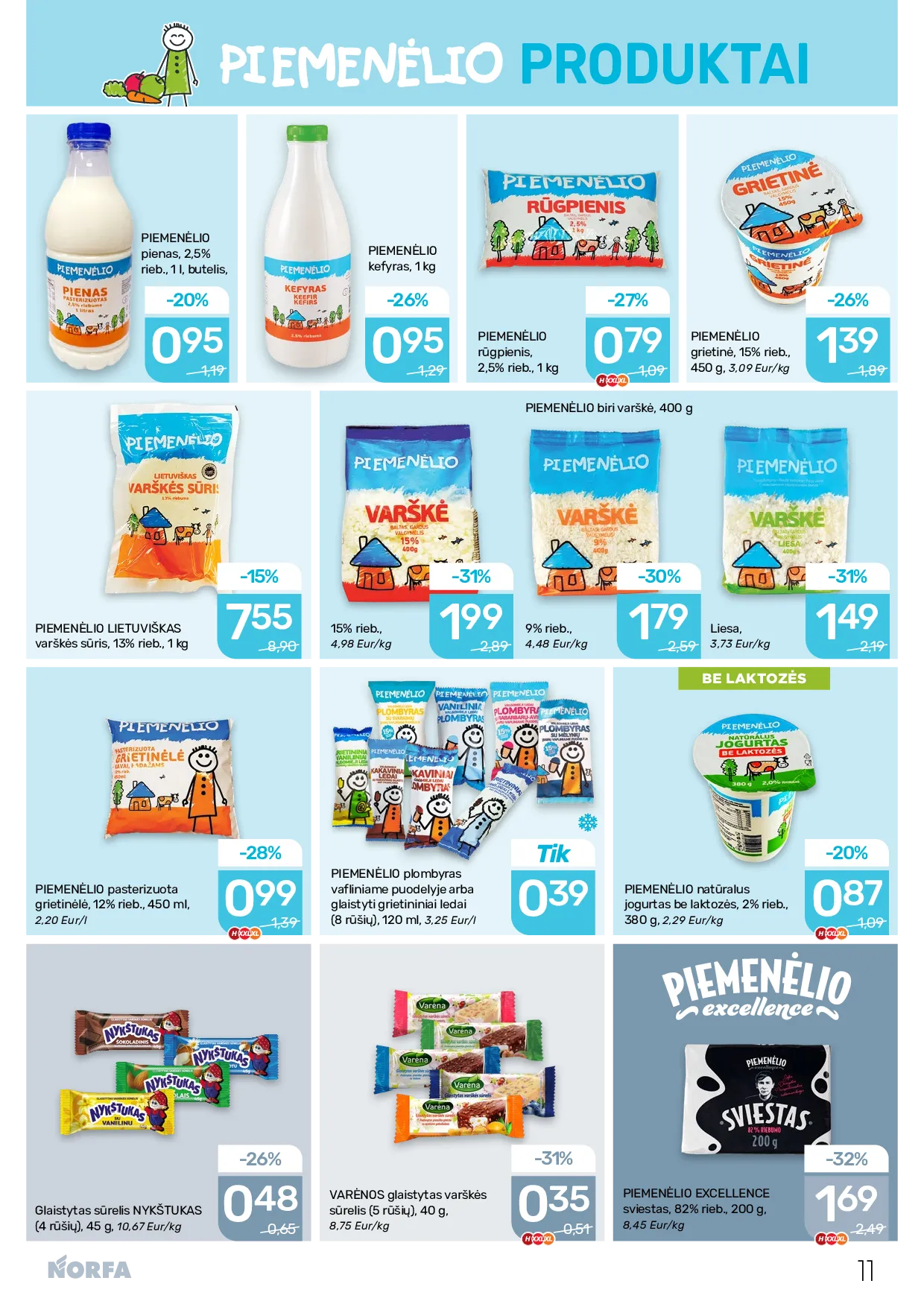 Norfa akcijos šią savaitę. Galioja nuo 2026-04-02 iki 2026-04-15 – 11 psl.