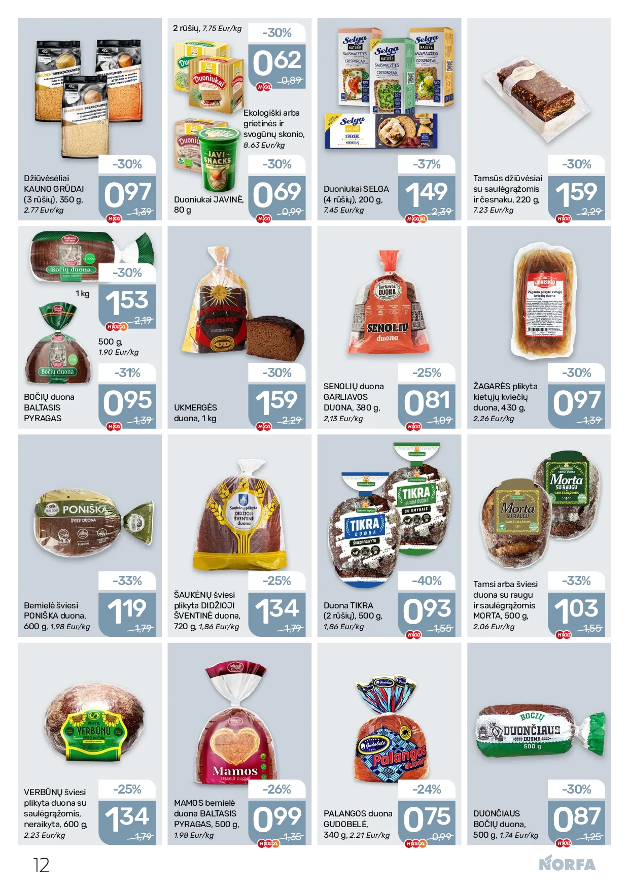 Norfa akcijos šią savaitę. Galioja nuo 2026-04-02 iki 2026-04-15 – 12 psl.
