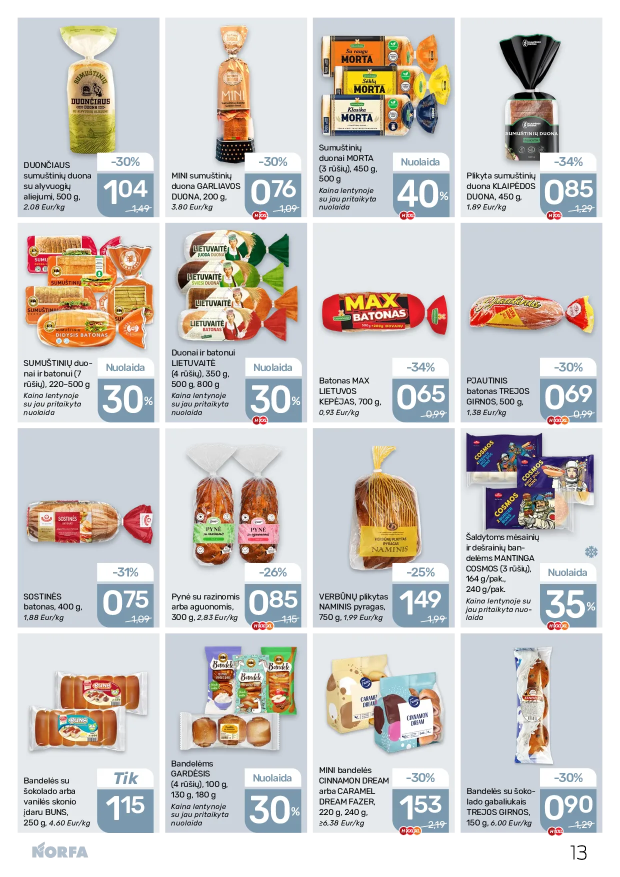Norfa akcijos šią savaitę. Galioja nuo 2026-04-02 iki 2026-04-15 – 13 psl.