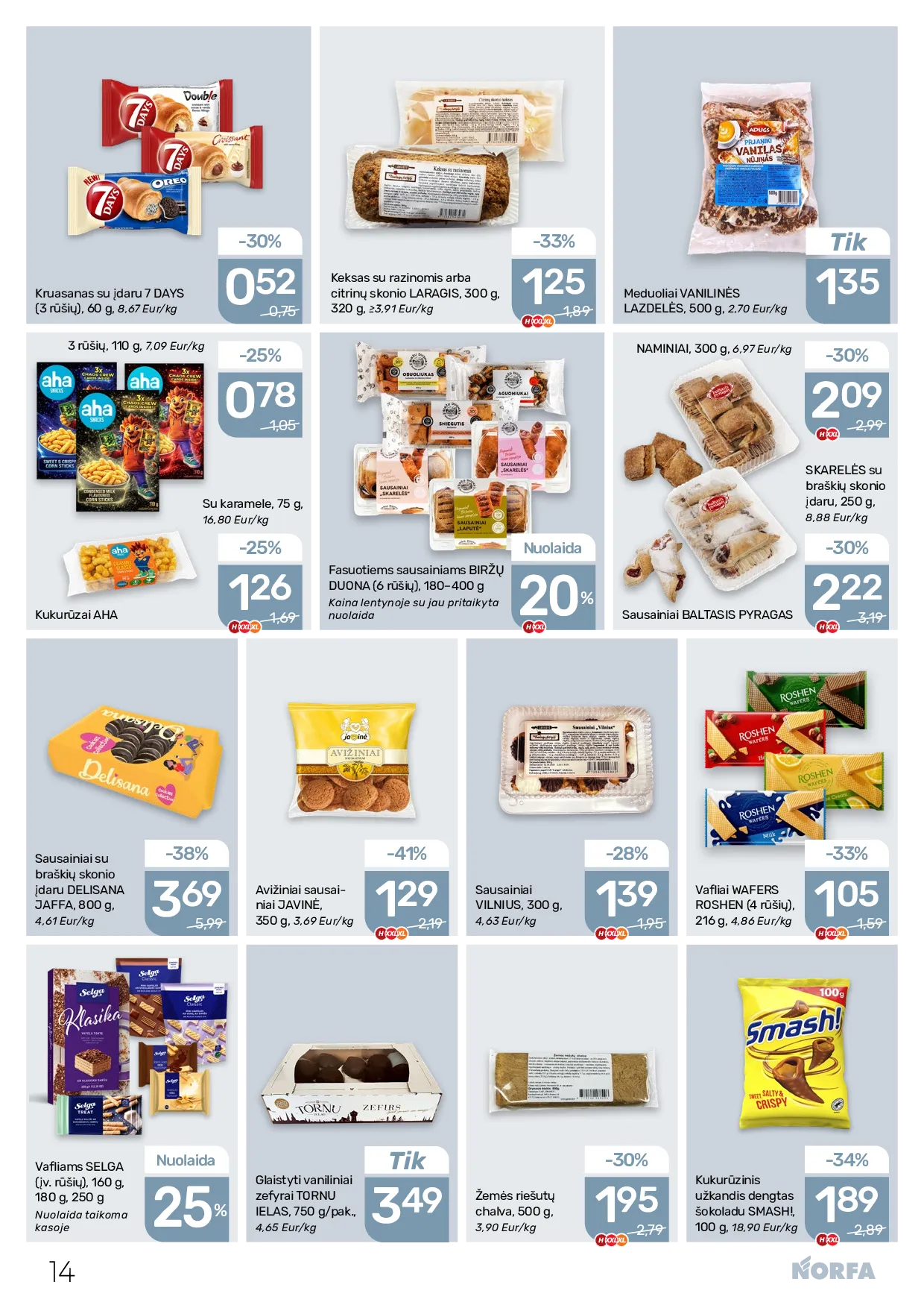 Norfa akcijos šią savaitę. Galioja nuo 2026-04-02 iki 2026-04-15 – 14 psl.