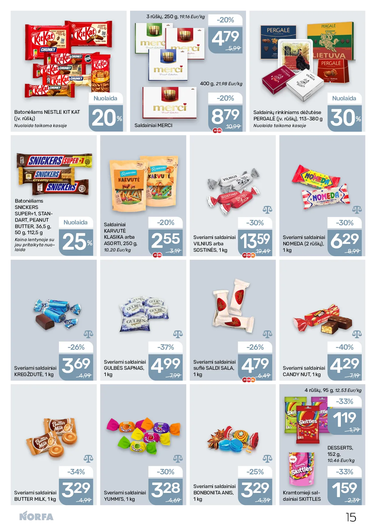 Norfa akcijos šią savaitę. Galioja nuo 2026-04-02 iki 2026-04-15 – 15 psl.