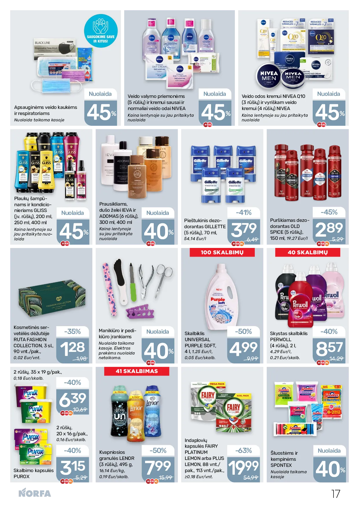 Norfa akcijos šią savaitę. Galioja nuo 2026-04-02 iki 2026-04-15 – 17 psl.