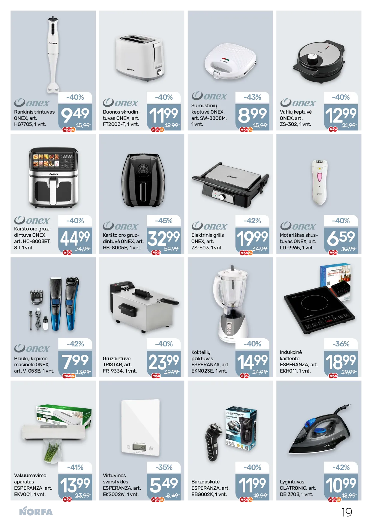 Norfa akcijos šią savaitę. Galioja nuo 2026-04-02 iki 2026-04-15 – 19 psl.
