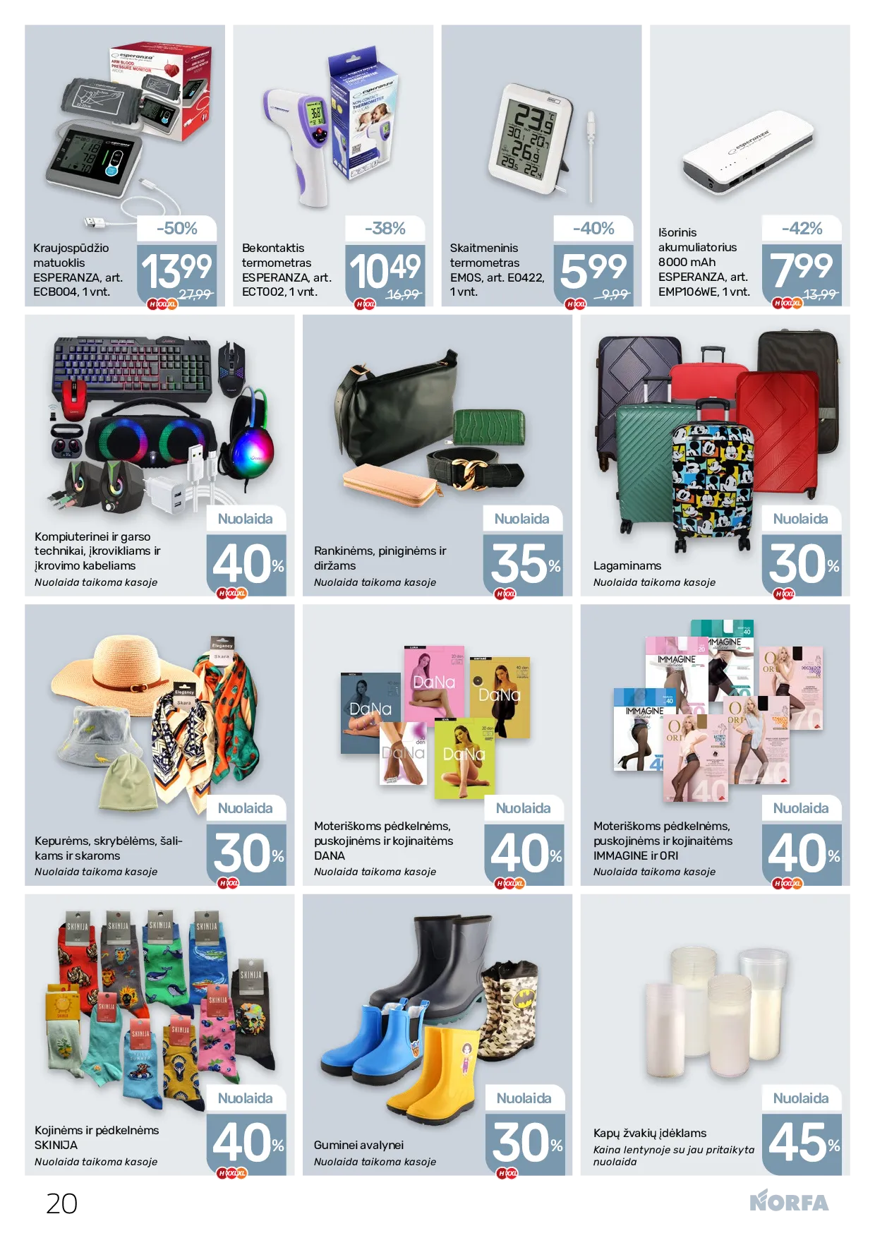 Norfa akcijos šią savaitę. Galioja nuo 2026-04-02 iki 2026-04-15 – 20 psl.