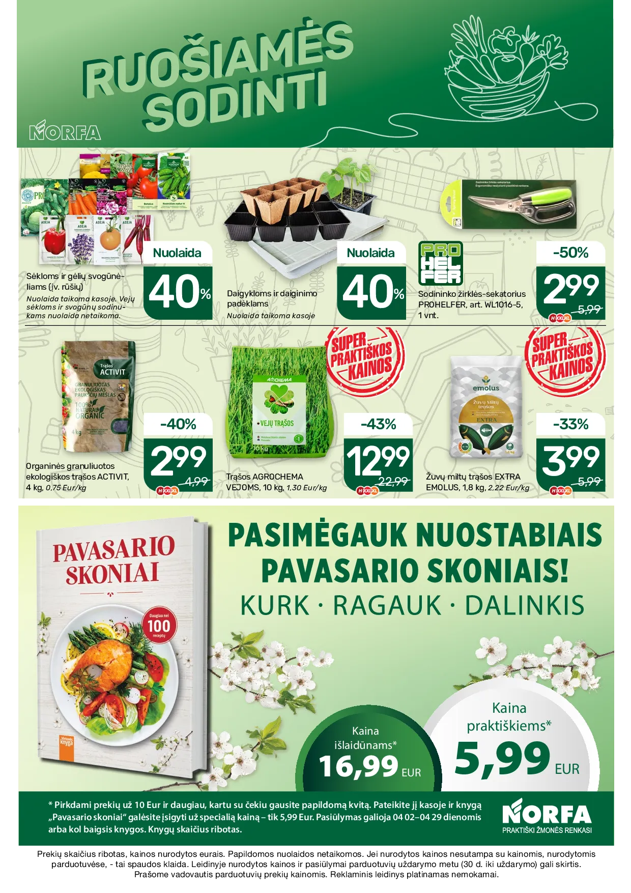 Norfa akcijos šią savaitę. Galioja nuo 2026-04-02 iki 2026-04-15 – 24 psl.