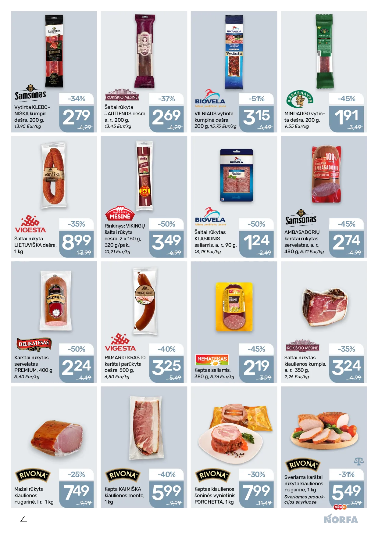 Norfa akcijos šią savaitę. Galioja nuo 2026-04-02 iki 2026-04-15 – 4 psl.