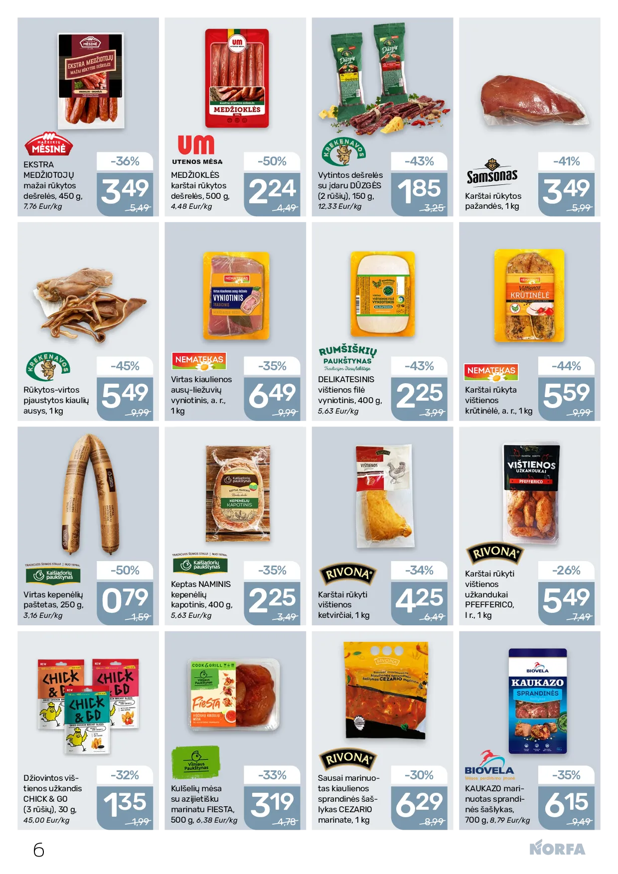 Norfa akcijos šią savaitę. Galioja nuo 2026-04-02 iki 2026-04-15 – 6 psl.