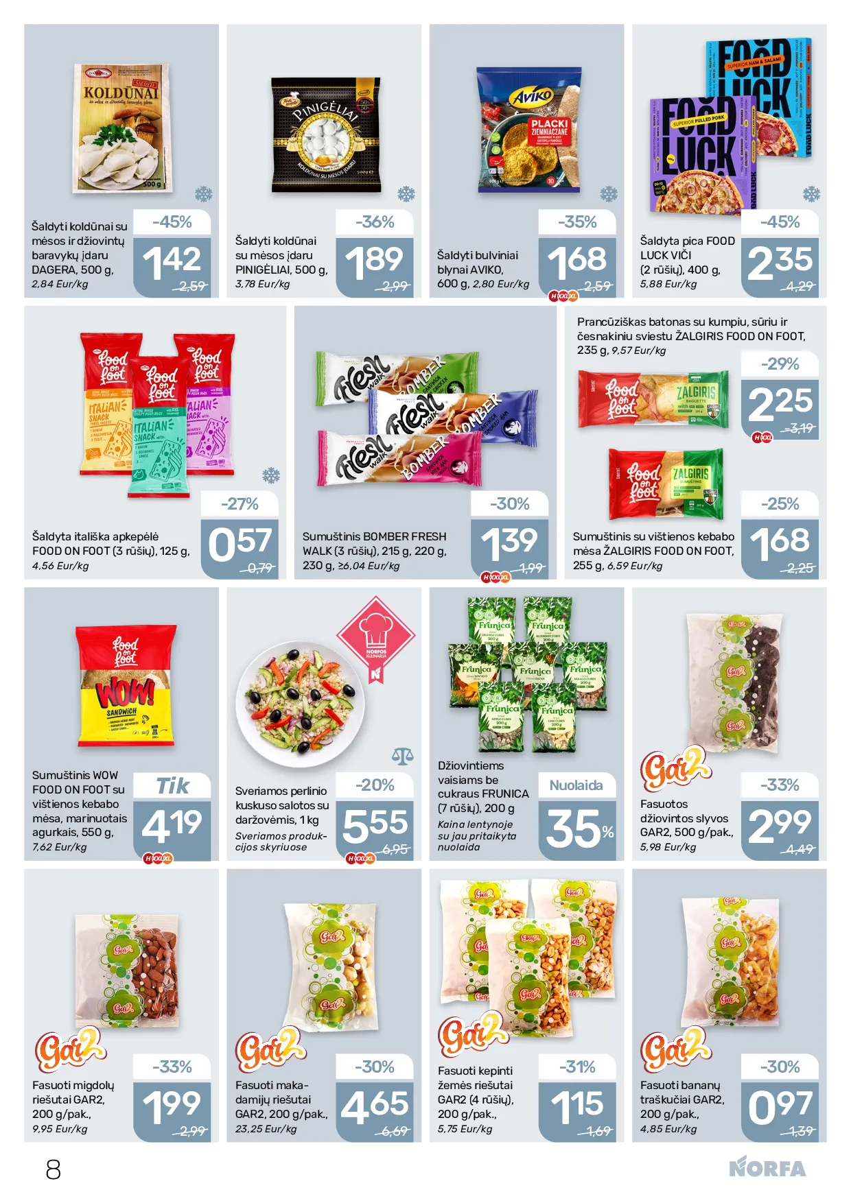 Norfa akcijos šią savaitę. Galioja nuo 2026-04-02 iki 2026-04-15 – 8 psl.