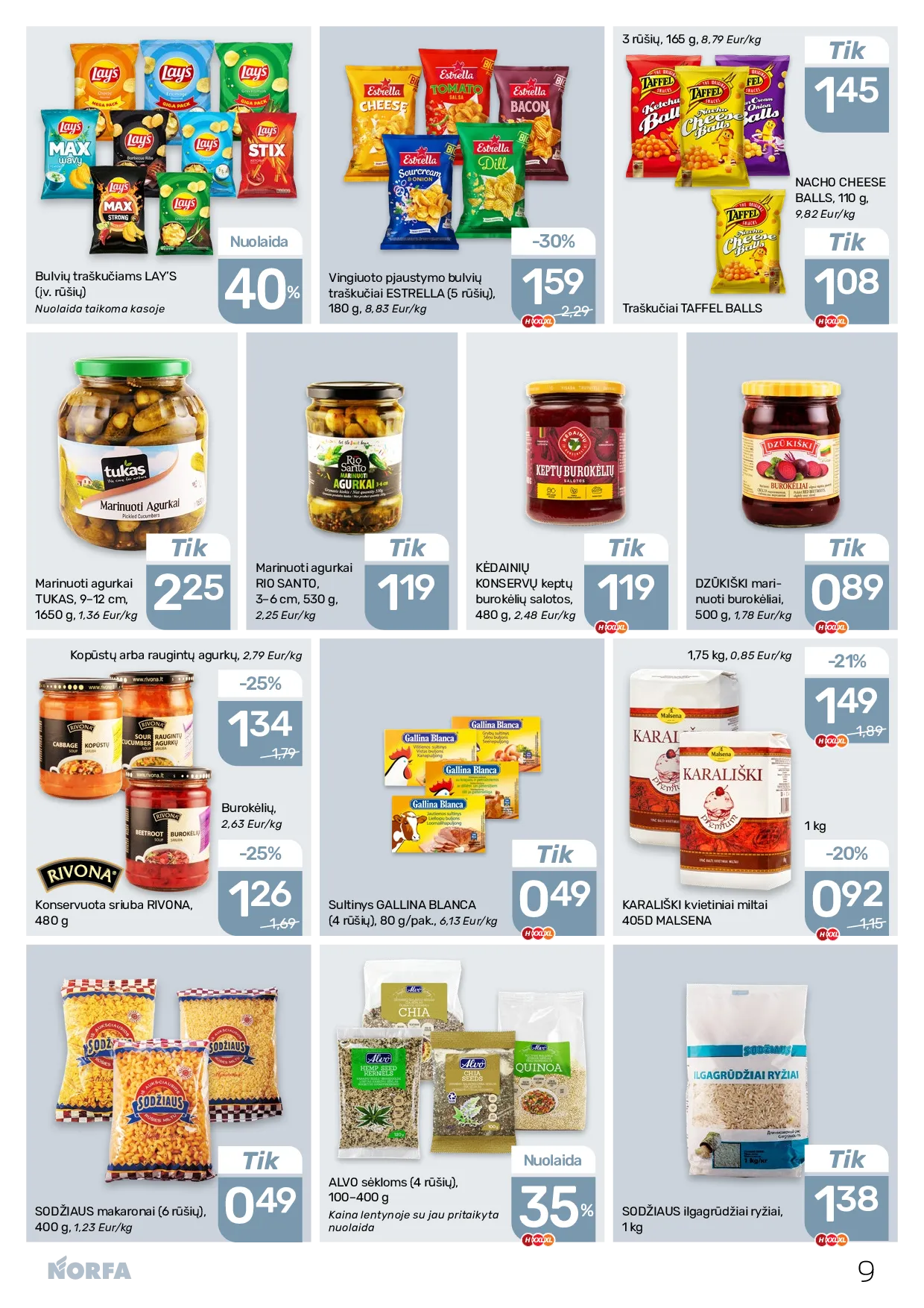 Norfa akcijos šią savaitę. Galioja nuo 2026-04-02 iki 2026-04-15 – 9 psl.