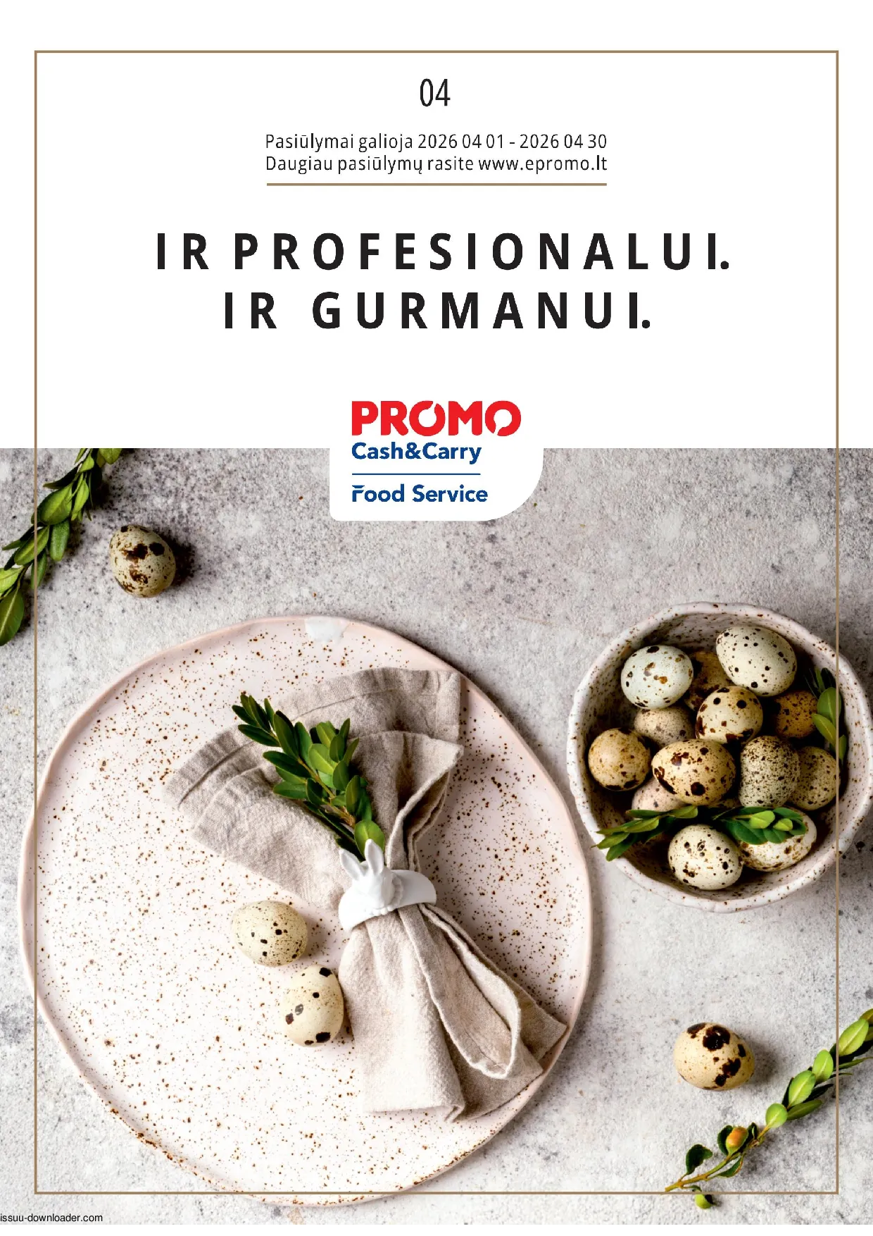 PROMO Cash&Carry maisto akcijų leidinys – 1 psl.