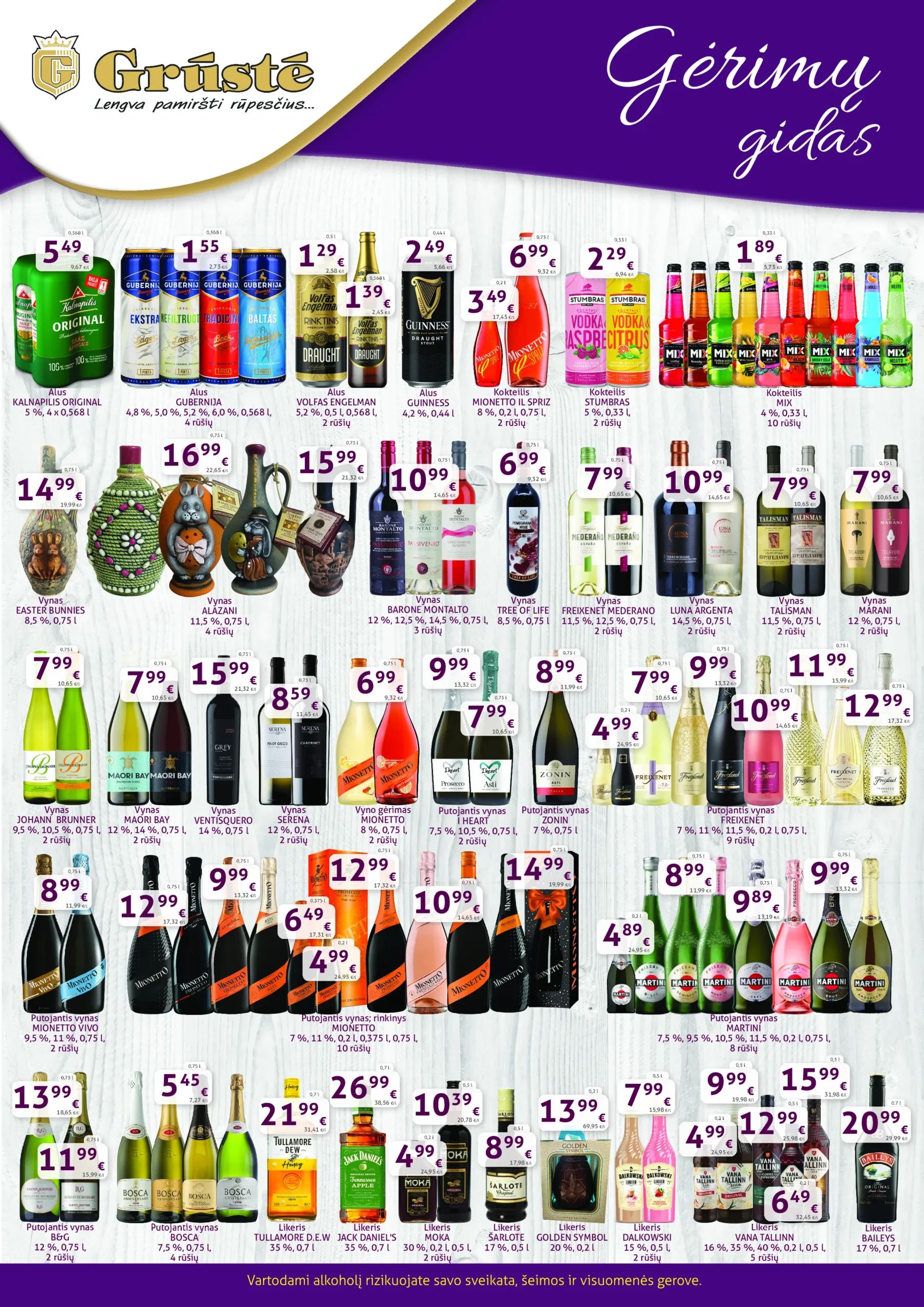 GRŪSTĖ gėrimų gidas – 1 psl.