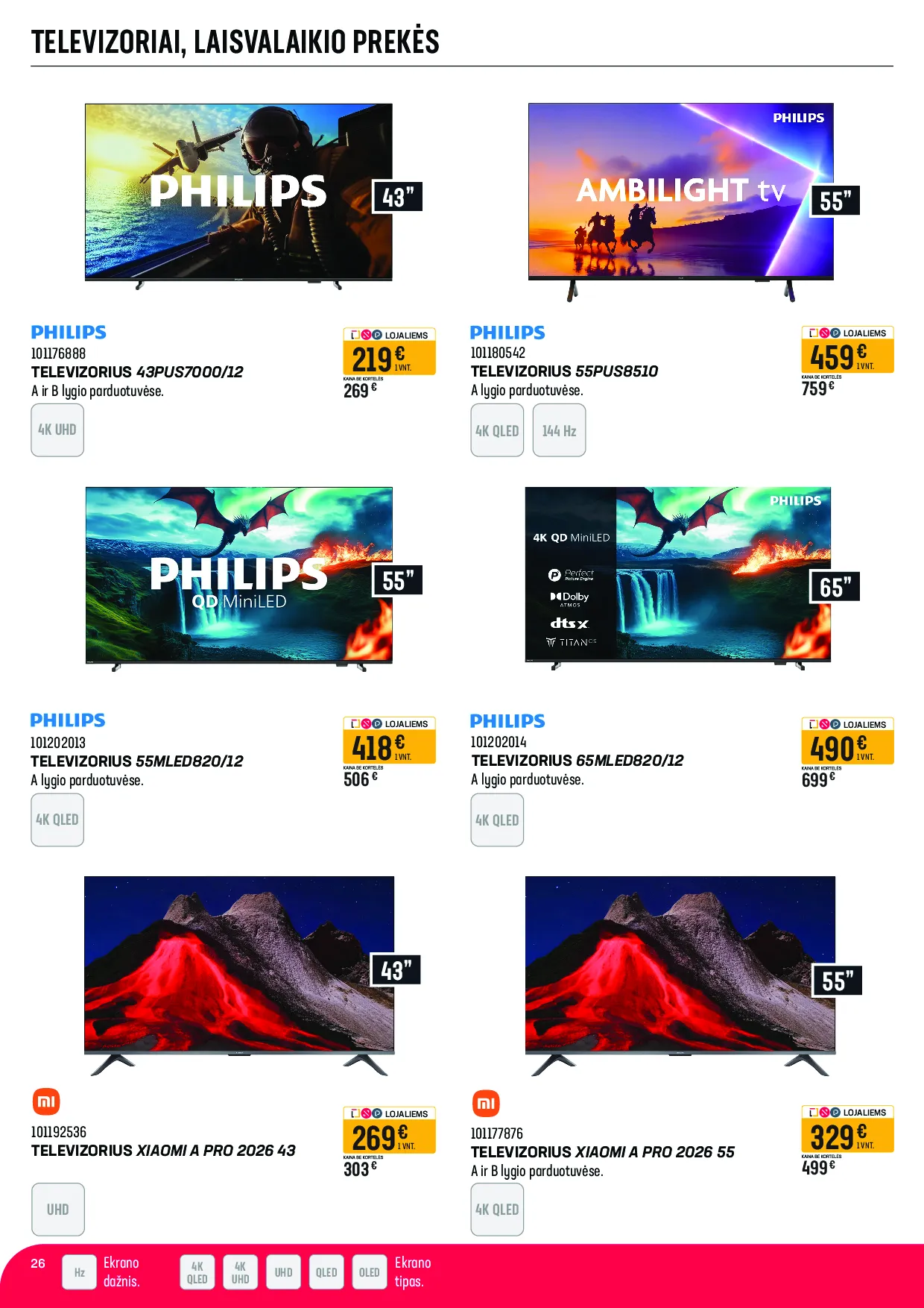 Senukai akcijos šią savaitę. Galioja nuo 2026-04-13 iki 2026-05-04 – 26 psl.