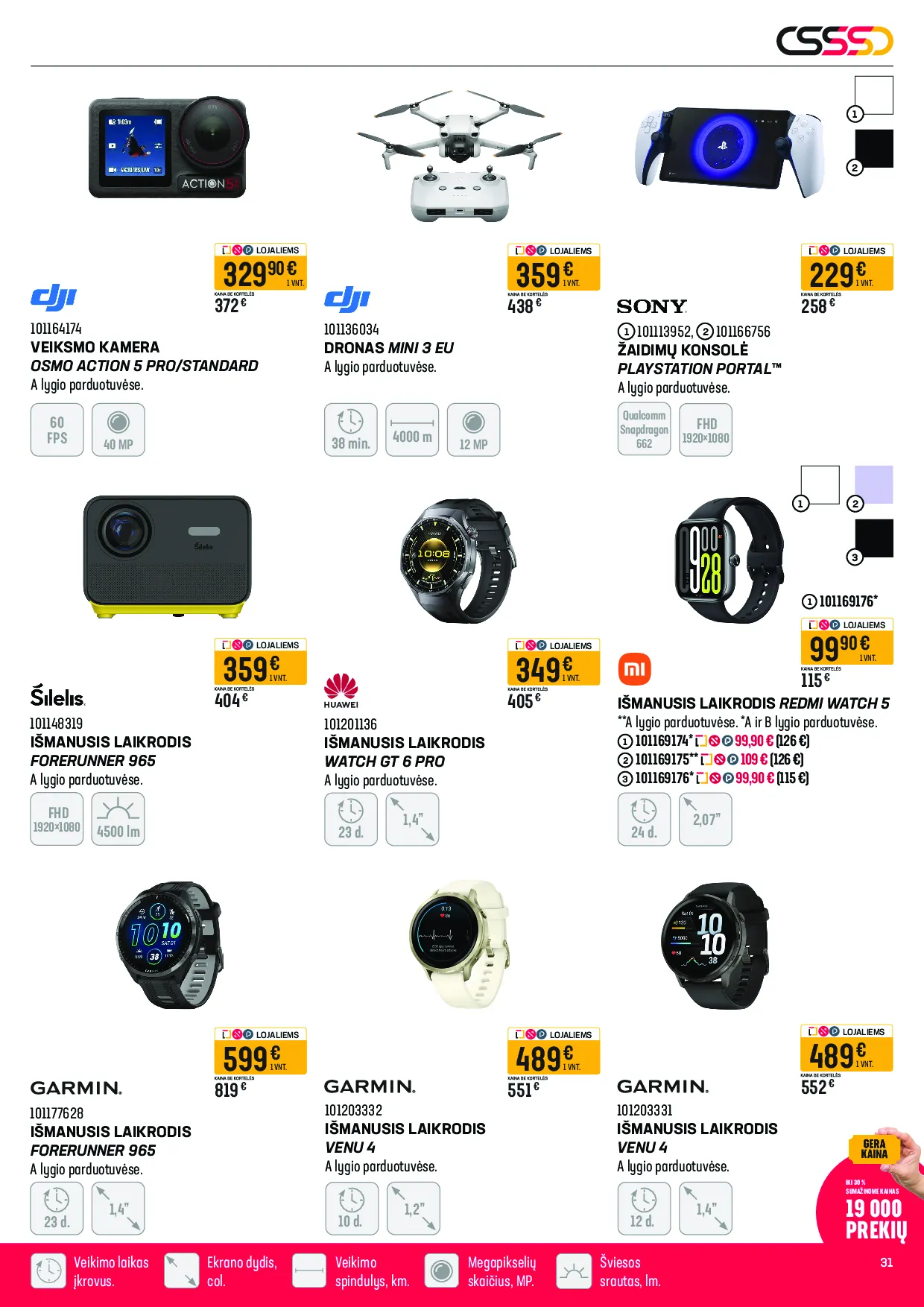 Senukai akcijos šią savaitę. Galioja nuo 2026-04-13 iki 2026-05-04 – 31 psl.