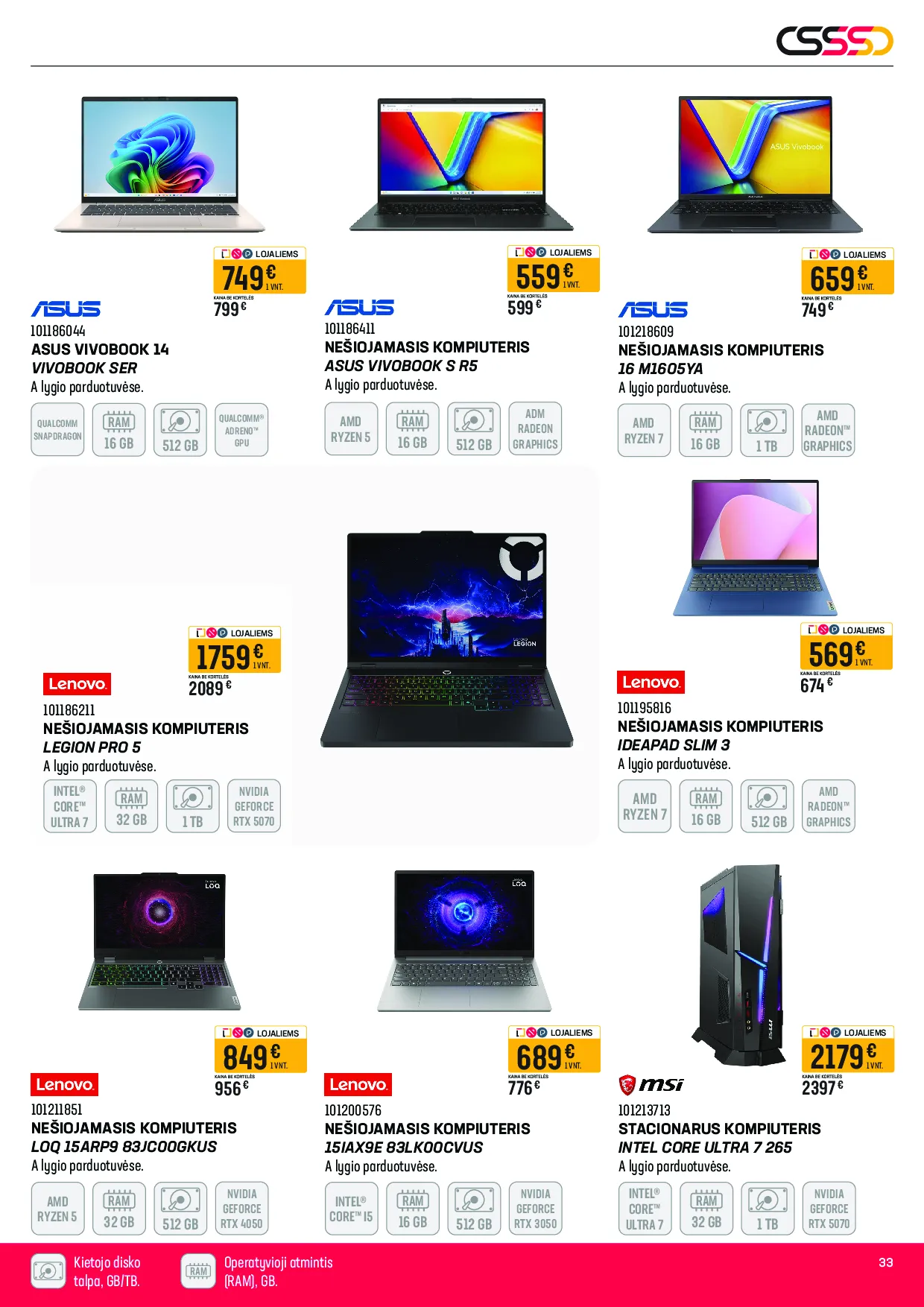 Senukai akcijos šią savaitę. Galioja nuo 2026-04-13 iki 2026-05-04 – 33 psl.