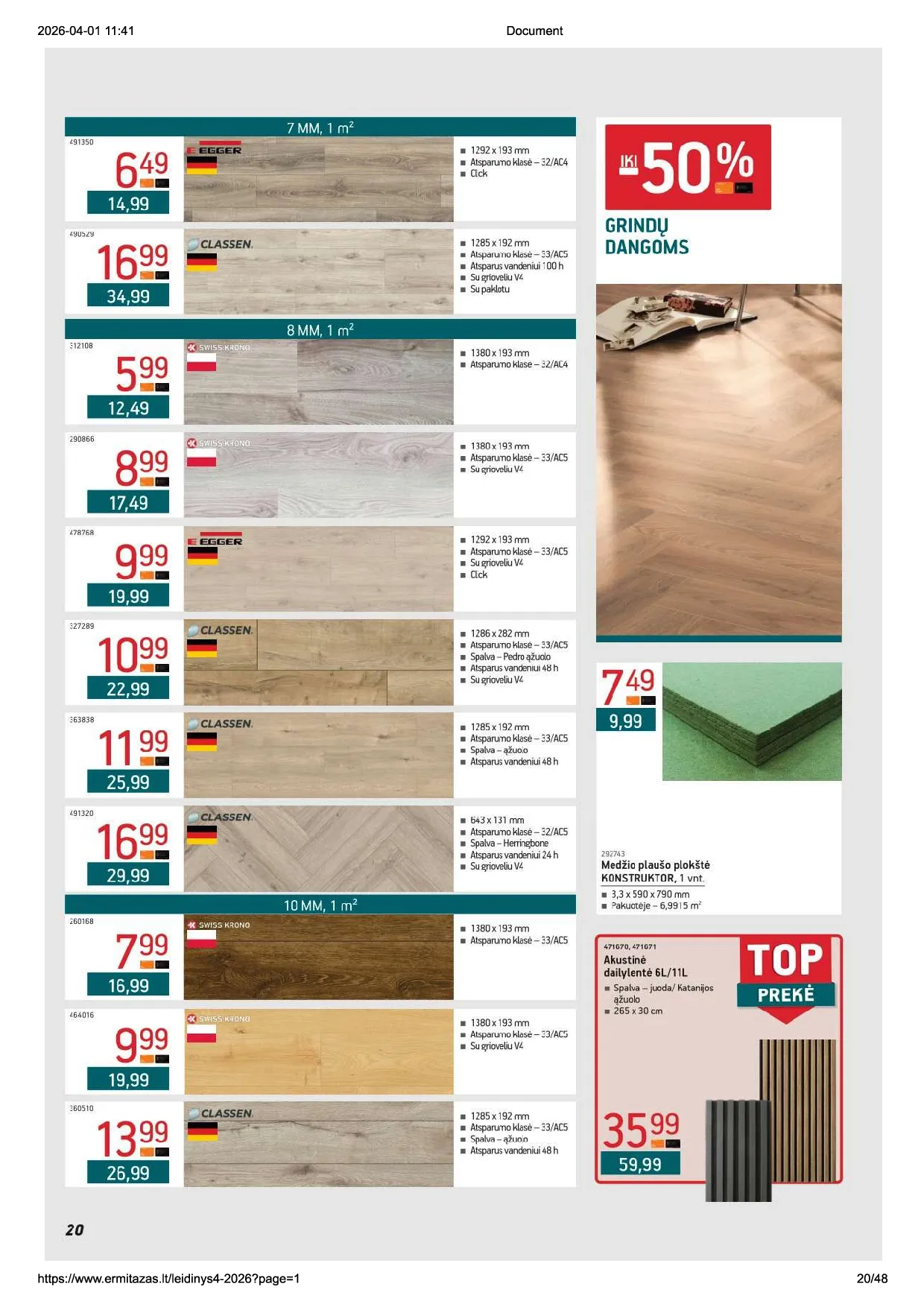 Ermitažas leidinys – 20 psl.