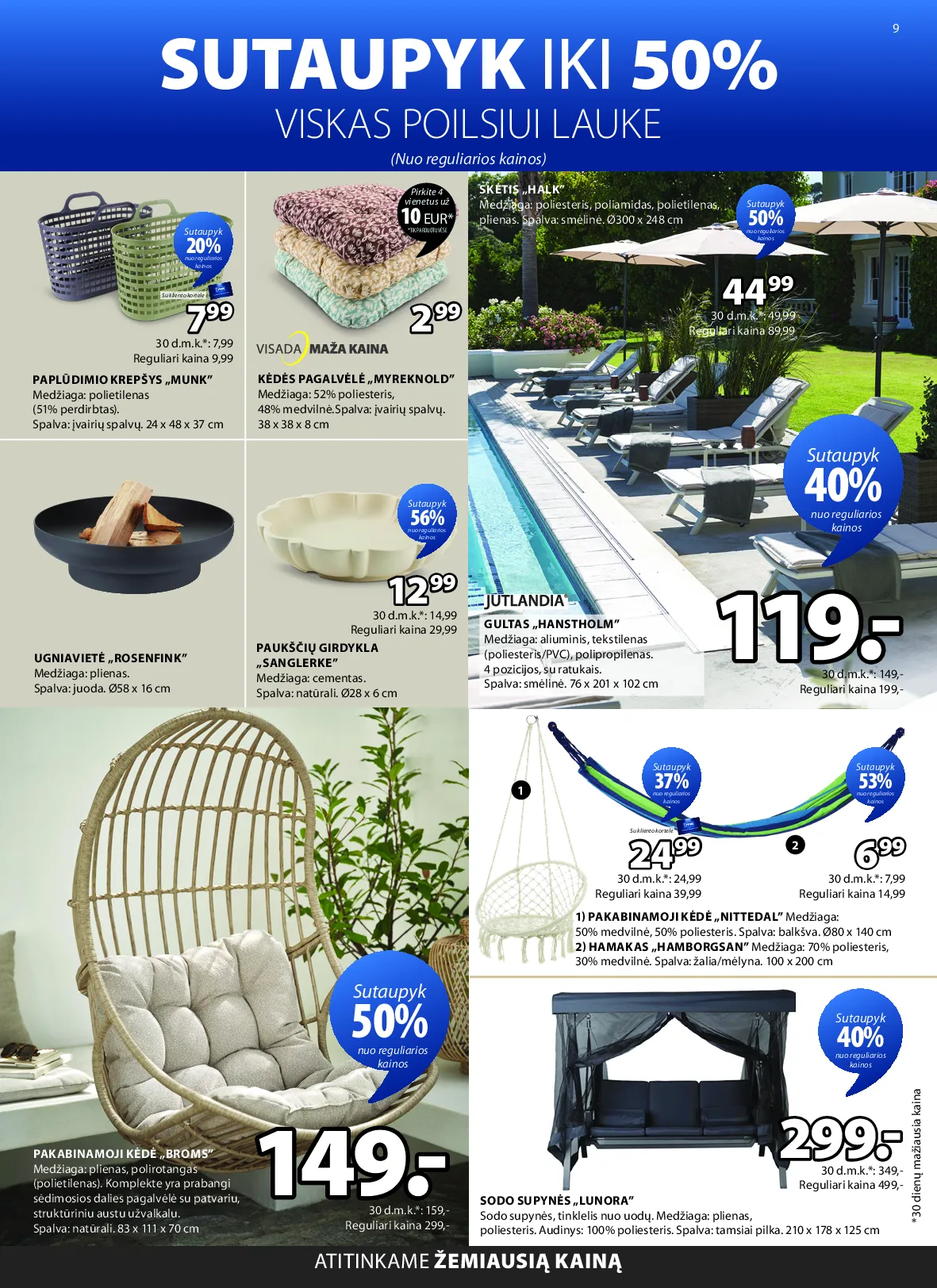 Jysk akcijos šią savaitę. Galioja nuo 2026-04-28 iki 2026-05-11 – 10 psl.