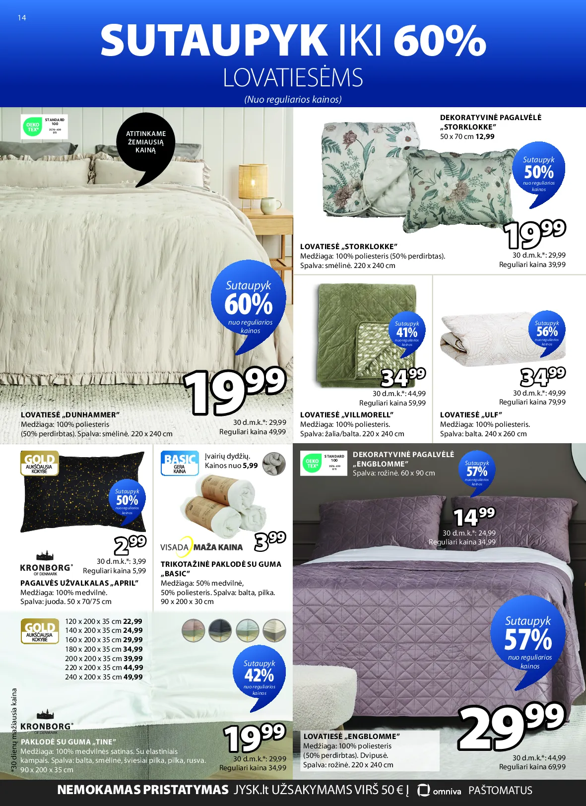 Jysk akcijos šią savaitę. Galioja nuo 2026-04-28 iki 2026-05-11 – 15 psl.