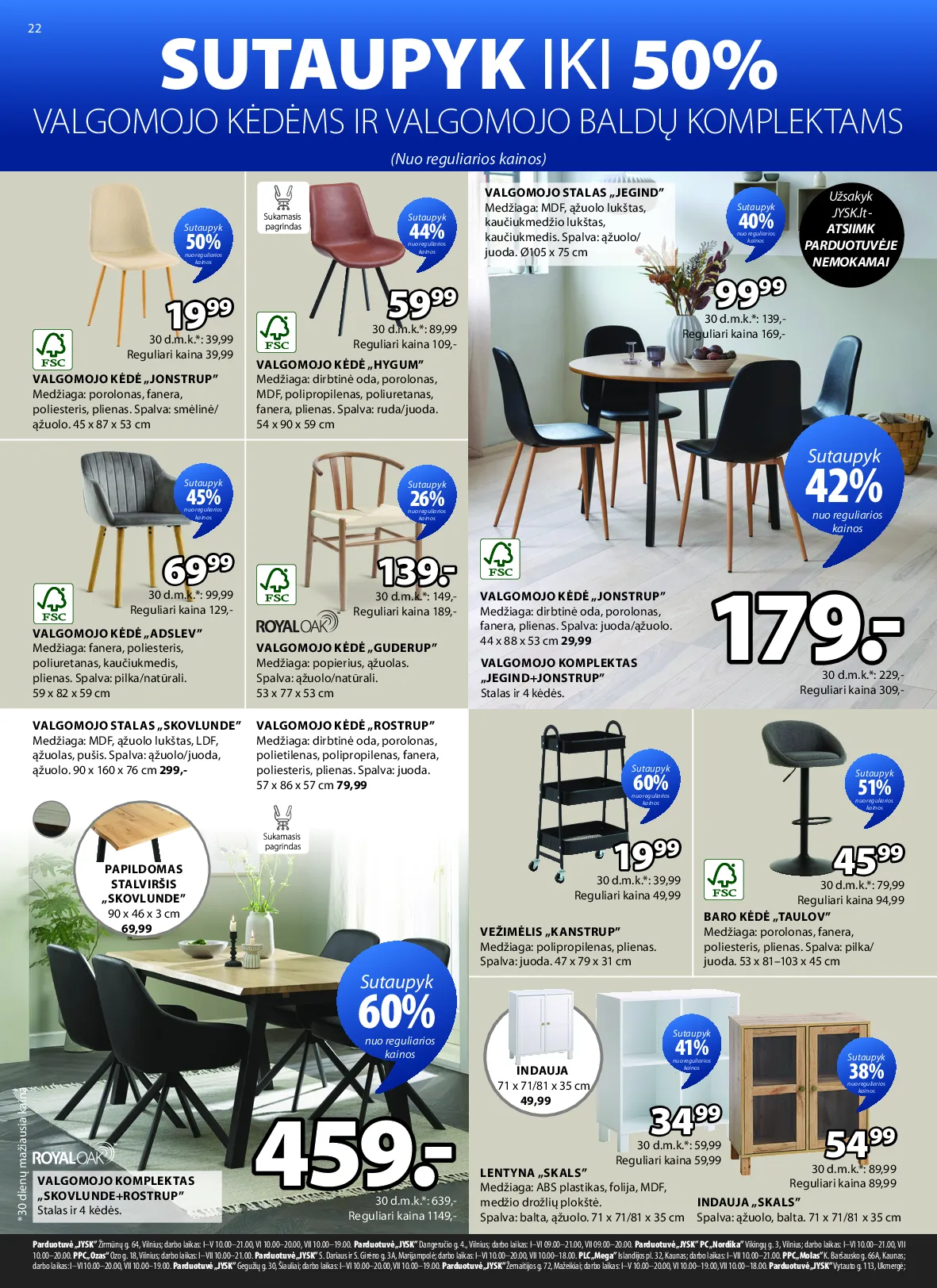 Jysk akcijos šią savaitę. Galioja nuo 2026-04-28 iki 2026-05-11 – 23 psl.