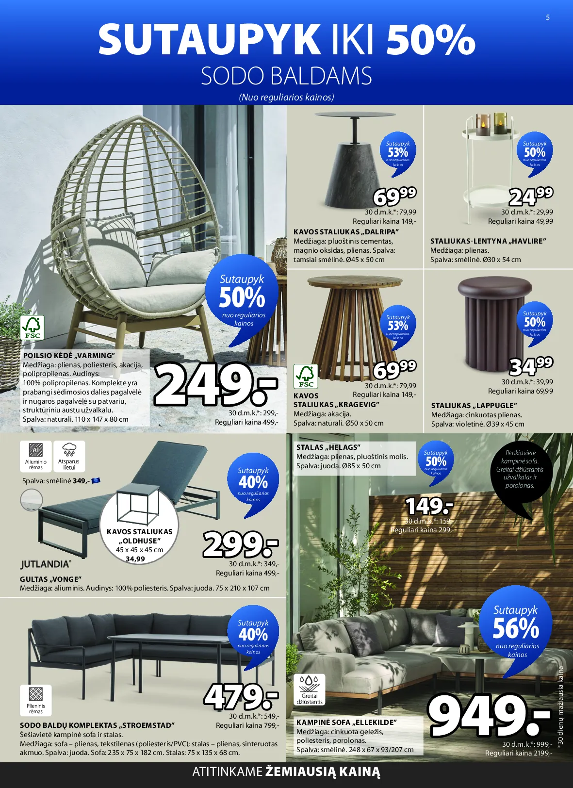 Jysk akcijos šią savaitę. Galioja nuo 2026-04-28 iki 2026-05-11 – 6 psl.